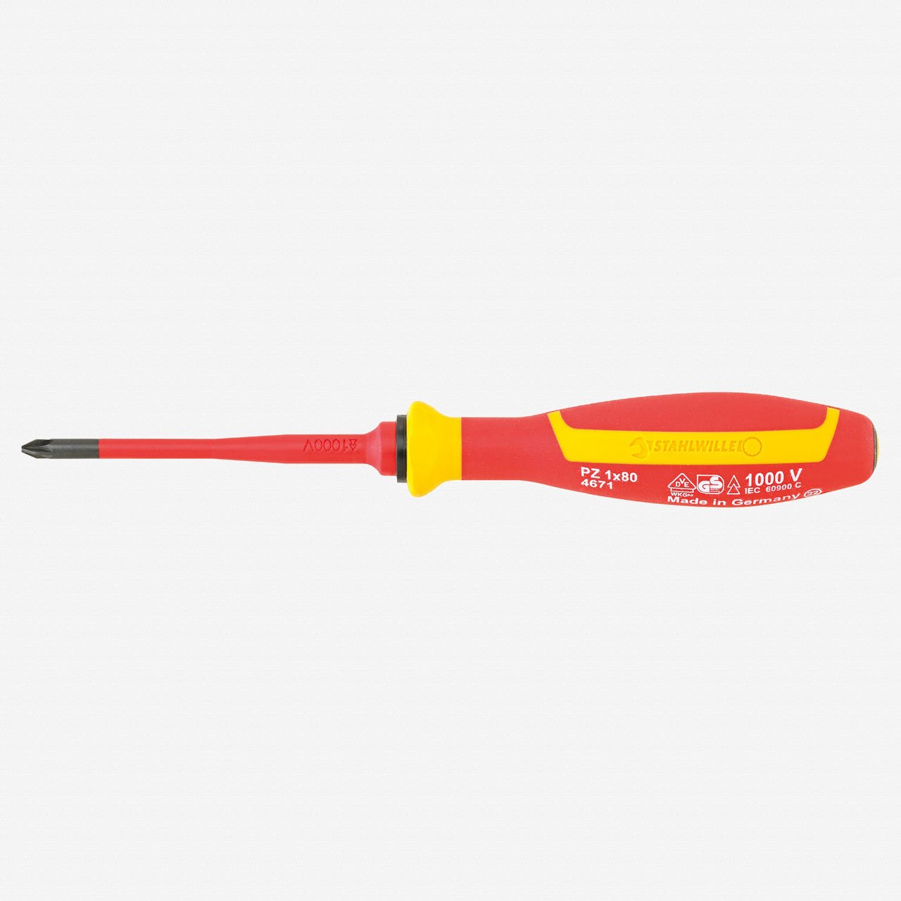 Stahlwille 4670 VDE DRALL+ Insulated Pozidriv Screwdriver, 2 x 100mm - ST46703002 - KC Tool
