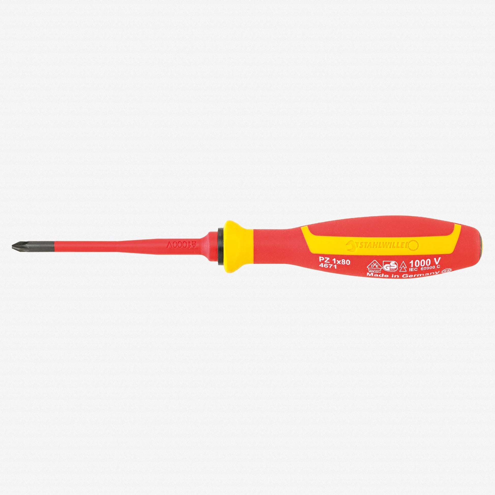 Stahlwille 4670 VDE DRALL+ Insulated Pozidriv Screwdriver, 2 x 100mm - ST46703002 - KC Tool