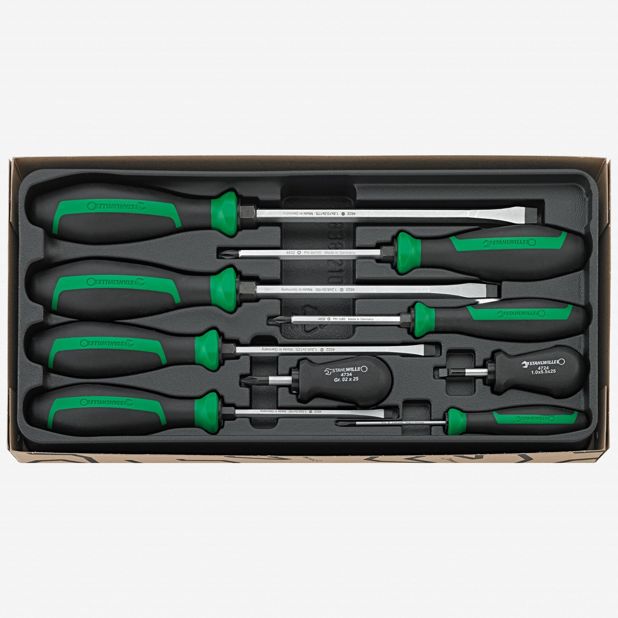Stahlwille 4693 DRALL+ Phillips and Slotted Screwdriver Set, 9 Pieces - ST96469316 - KC Tool