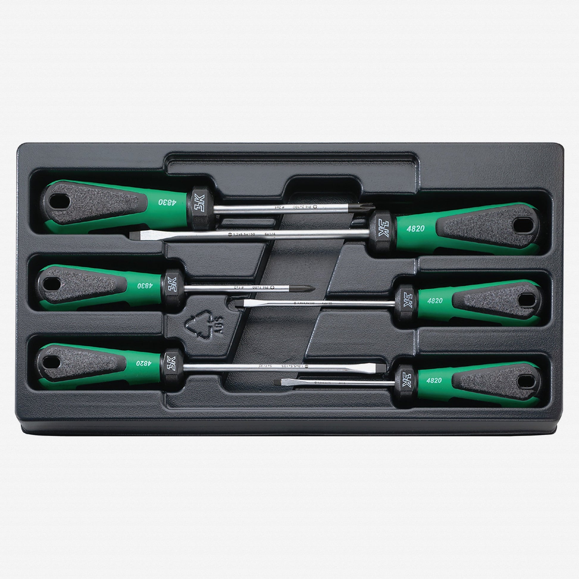 Stahlwille 4891 3K DRALL 6 Piece Slotted and Phillips Screwdriver Set - ST96489110 - KC Tool
