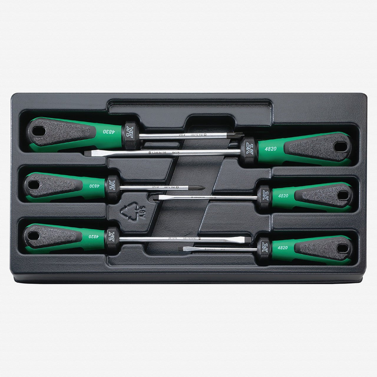 Stahlwille 4891 3K DRALL 6 Piece Slotted and Phillips Screwdriver Set - ST96489110 - KC Tool