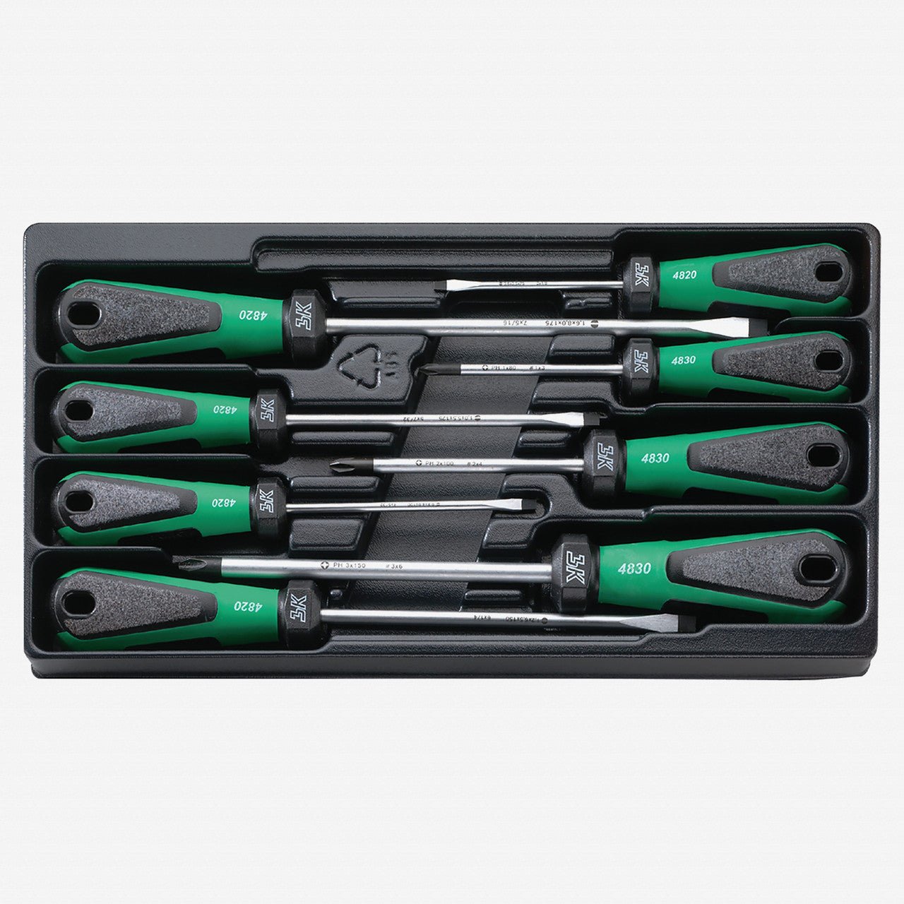 Stahlwille 4892 3K DRALL 8 Piece Slotted and Phillips Screwdriver Set - ST96489210 - KC Tool