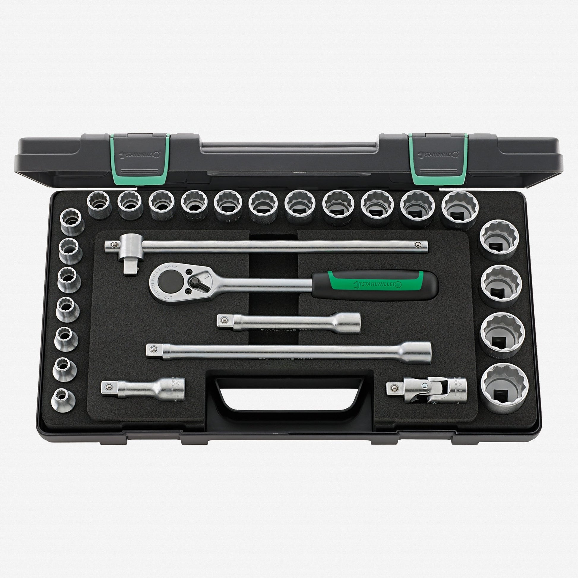 Stahlwille 50/22/6 Socket Set, 1/2" Drive, Metric, 12-Point, 28 Pieces - ST96031407 - KC Tool