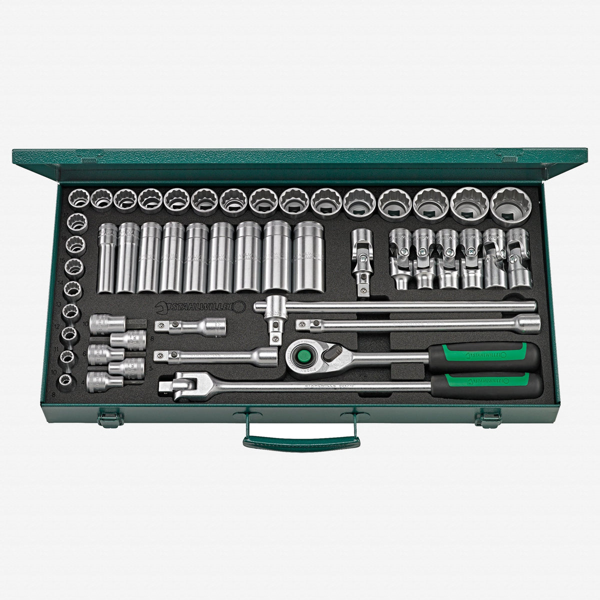Stahlwille 50/43/7QR Metric Socket Set, 1/2" Drive, 50 Pieces - ST96031236 - KC Tool