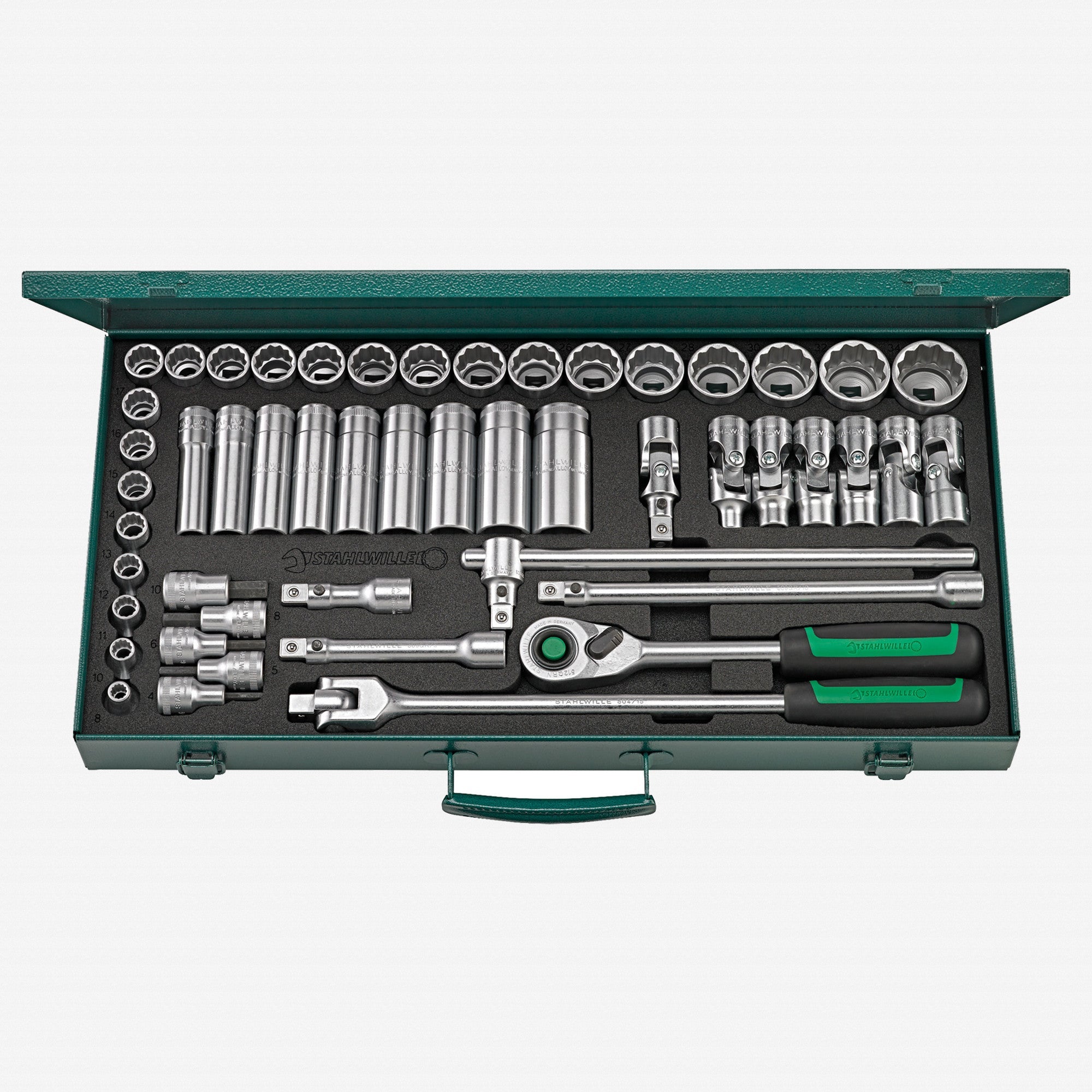 Stahlwille 50/43/7QR Metric Socket Set, 1/2" Drive, 50 Pieces - ST96031236 - KC Tool