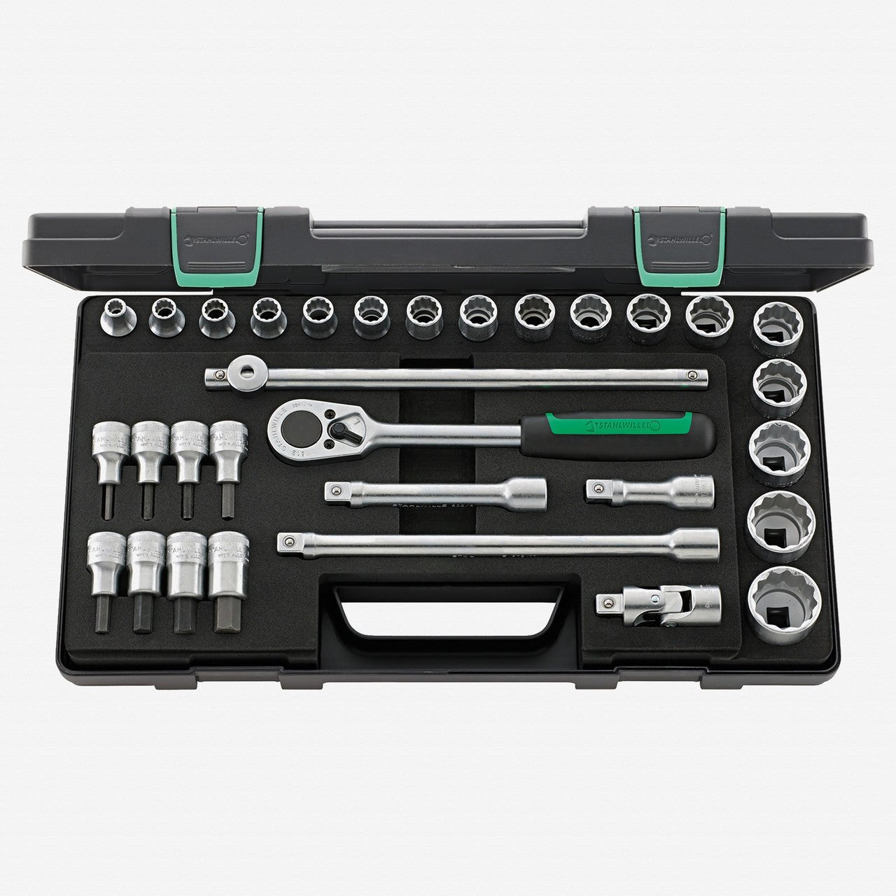 Stahlwille 50/54/25/6 Socket Set, 1/2" Drive, Metric, 8 - 32mm, 12 - Point, 31 Pieces - ST96031439 - KC Tool