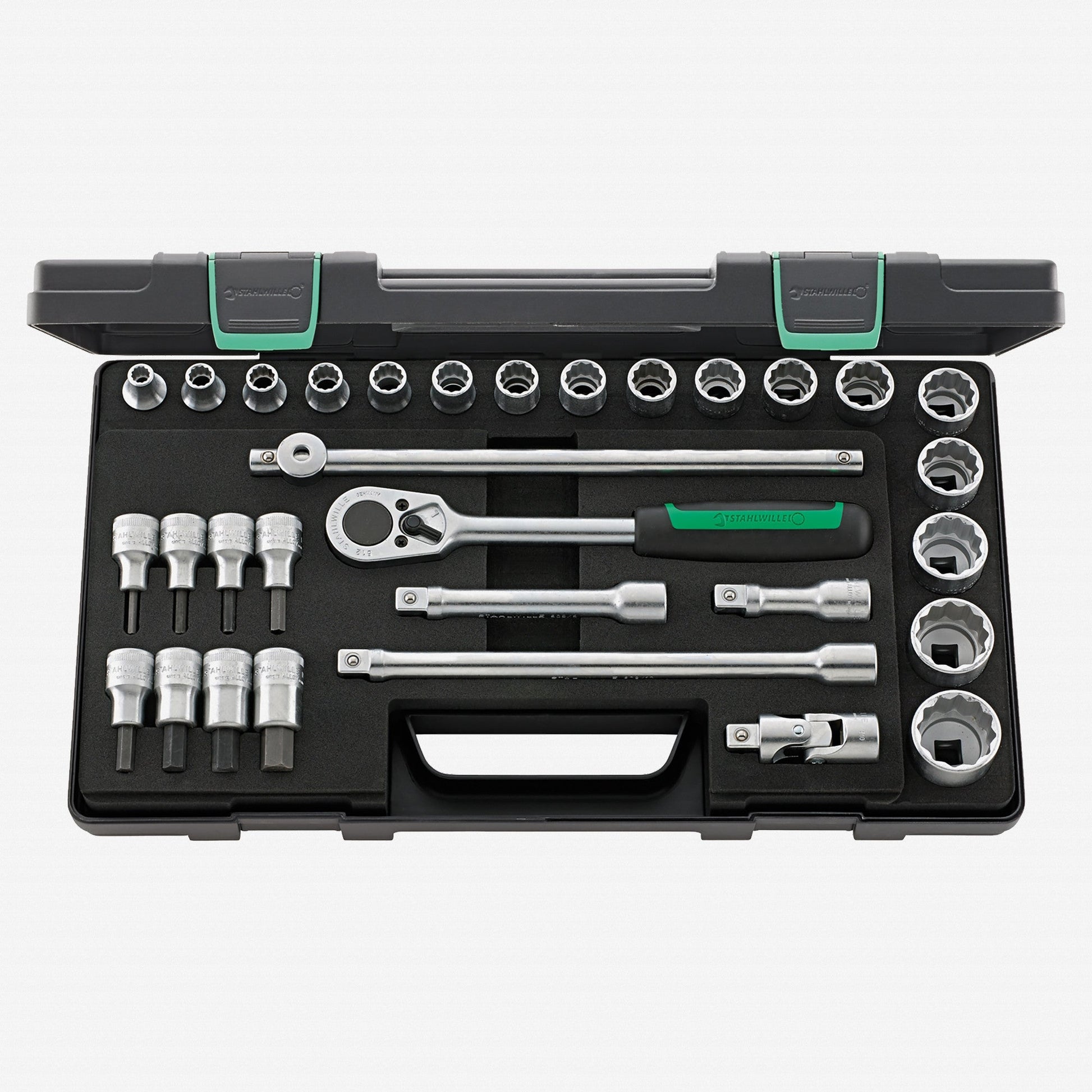 Stahlwille 50/54/25/6 Socket Set, 1/2" Drive, Metric, 8-32mm, 12-Point, 31 Pieces - ST96031439 - KC Tool