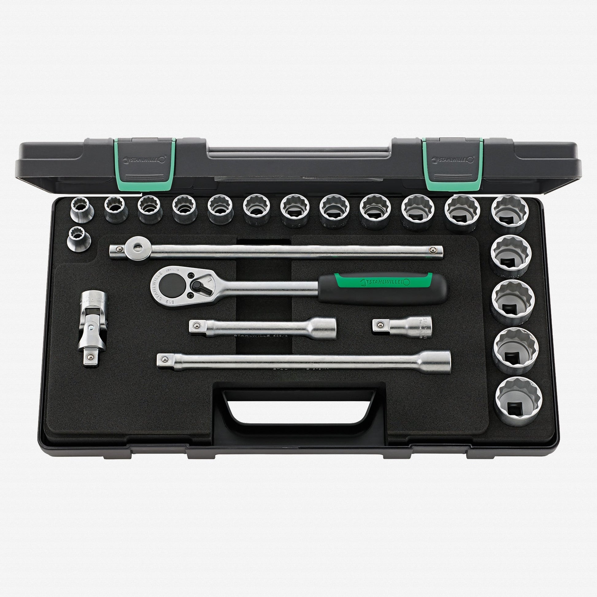 Stahlwille 50a/17/6 Socket Set, 1/2" Drive, SAE, 3/8-1 1/4", 12-point, 23 Pieces - ST96035125 - KC Tool