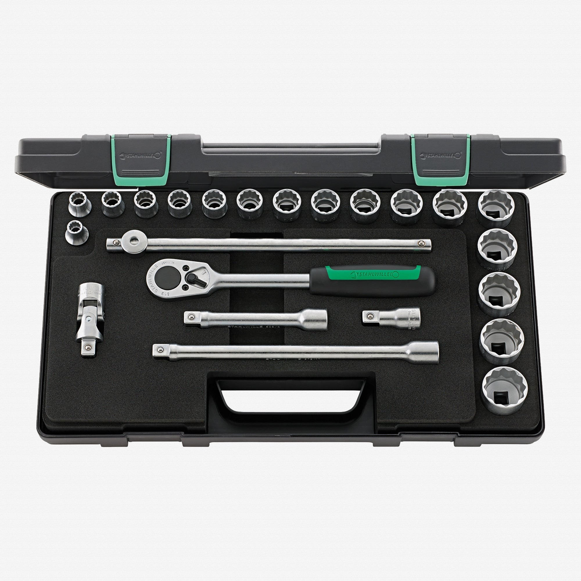 Stahlwille 50a/17/6 Socket Set, 1/2" Drive, SAE, 3/8-1 1/4", 12-point, 23 Pieces - ST96035125 - KC Tool
