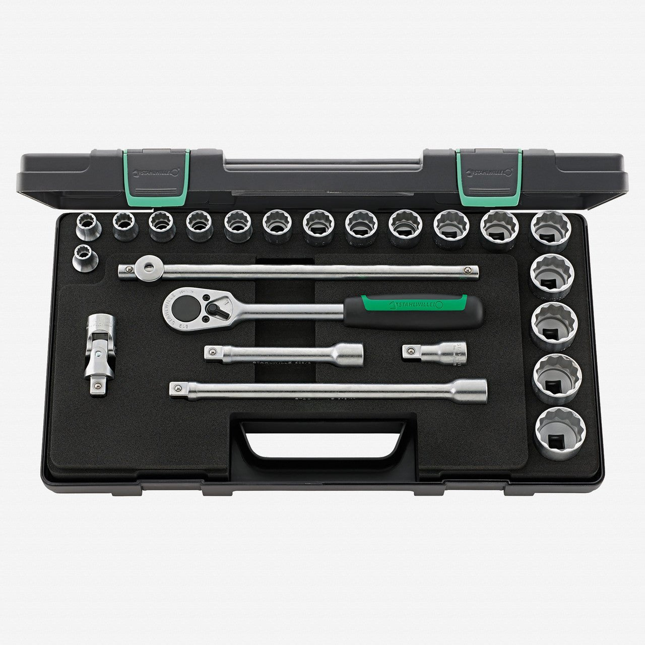 Stahlwille 50a/17/6 Socket Set, 1/2" Drive, SAE, 3/8 - 1 1/4", 12 - point, 23 Pieces - ST96035125 - KC Tool