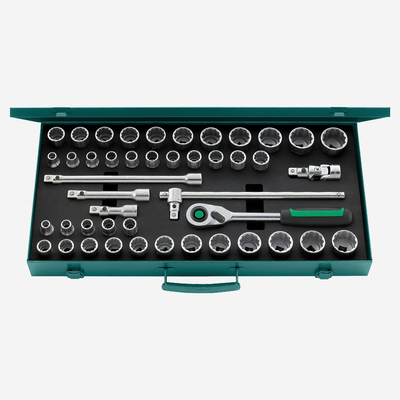Stahlwille 50MA/39/6QR Socket Set, 1/2" Drive, Metric/SAE, 12 - Point, 45 pcs - ST96030107 - KC Tool