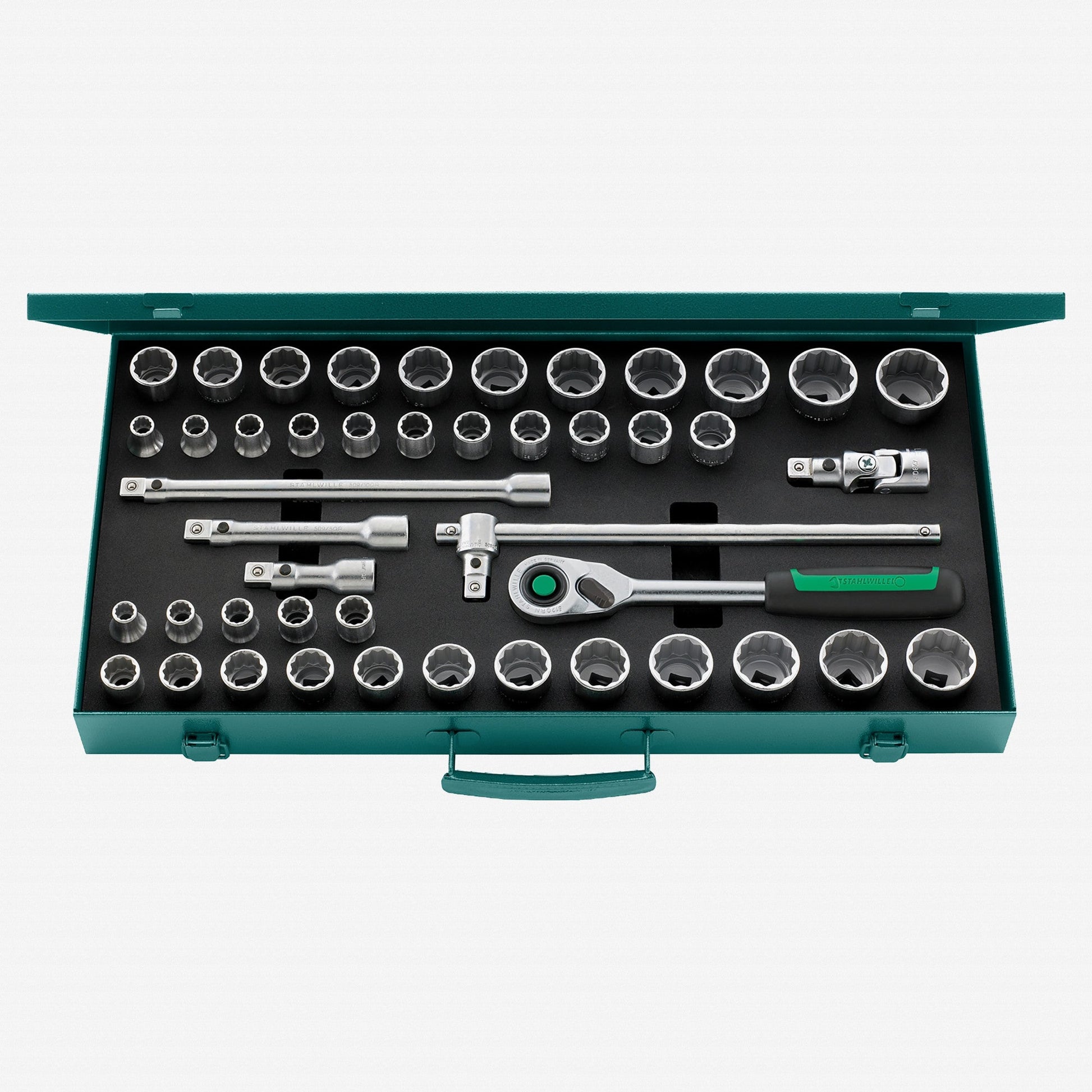 Stahlwille 50MA/39/6QR Socket Set, 1/2" Drive, Metric/SAE, 12-Point, 45 pcs - ST96030107 - KC Tool