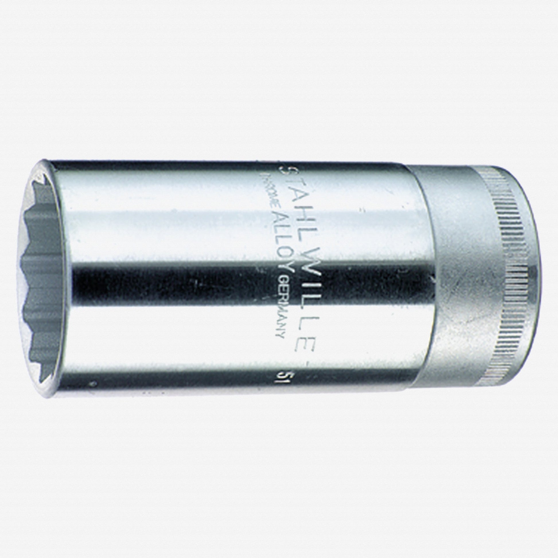 Stahlwille 51 Extra Deep Socket, 1/2" Drive, 12 Point, 30 mm - ST03020030 - KC Tool