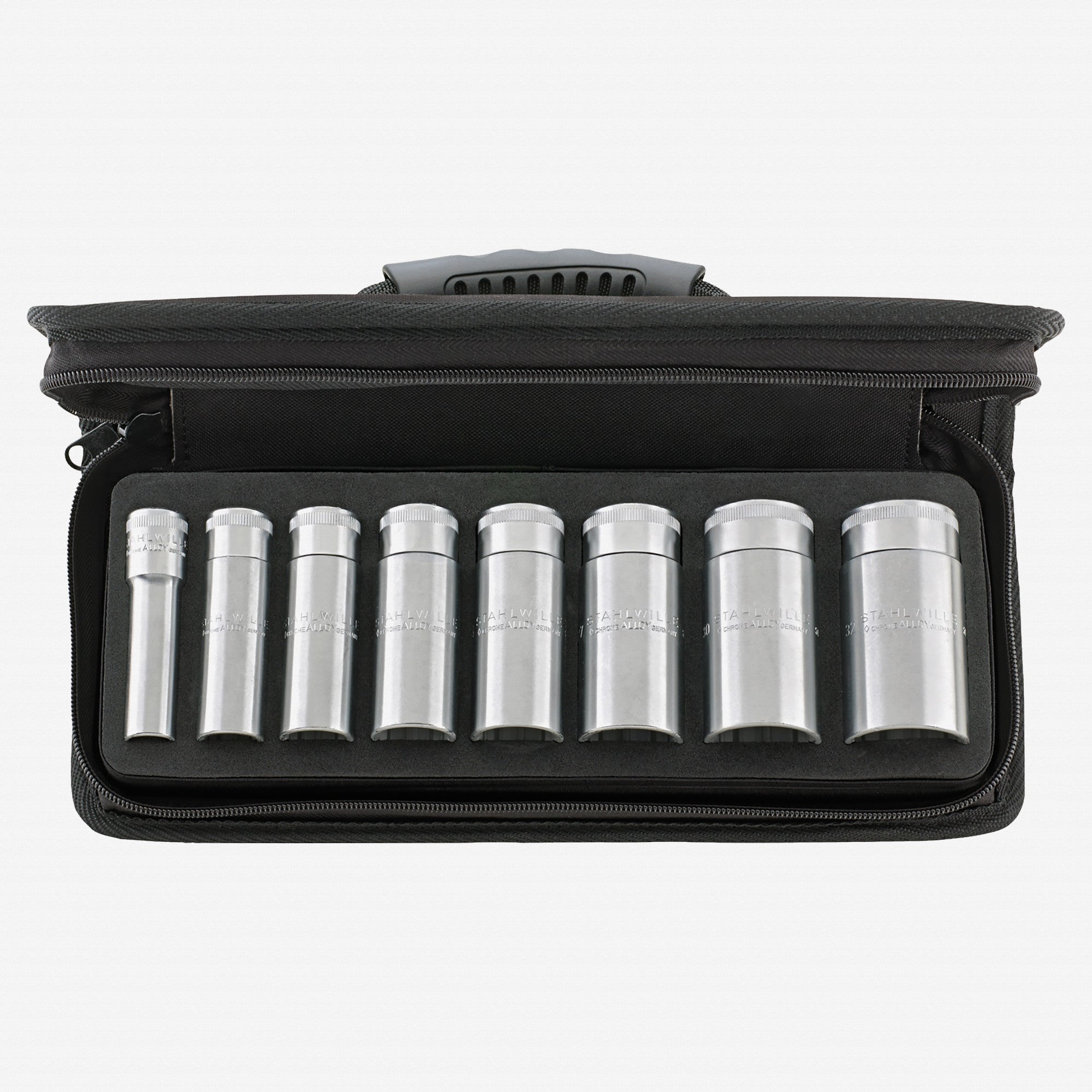 Stahlwille 51/8 Deep Socket Set, 1/2" Drive, Metric, 13-32mm, 12-Point, 9 Pieces - ST96030212 - KC Tool