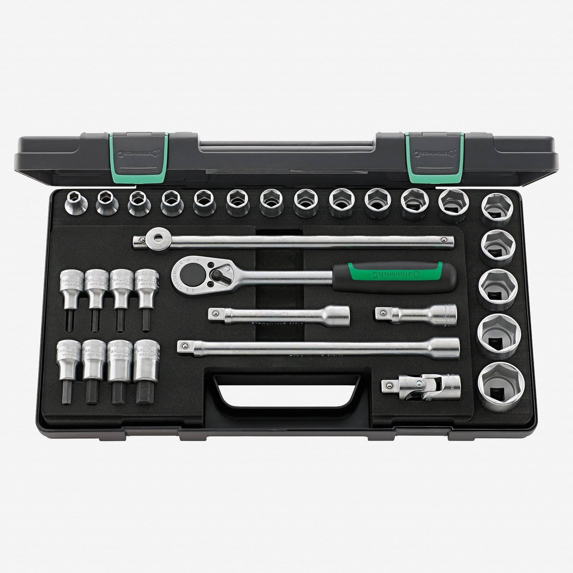 Stahlwille 52/54/25/6 Socket Set, 1/2" Drive, Metric, 8-32mm, 6-Point, 31 Pieces - ST96031239 - KC Tool
