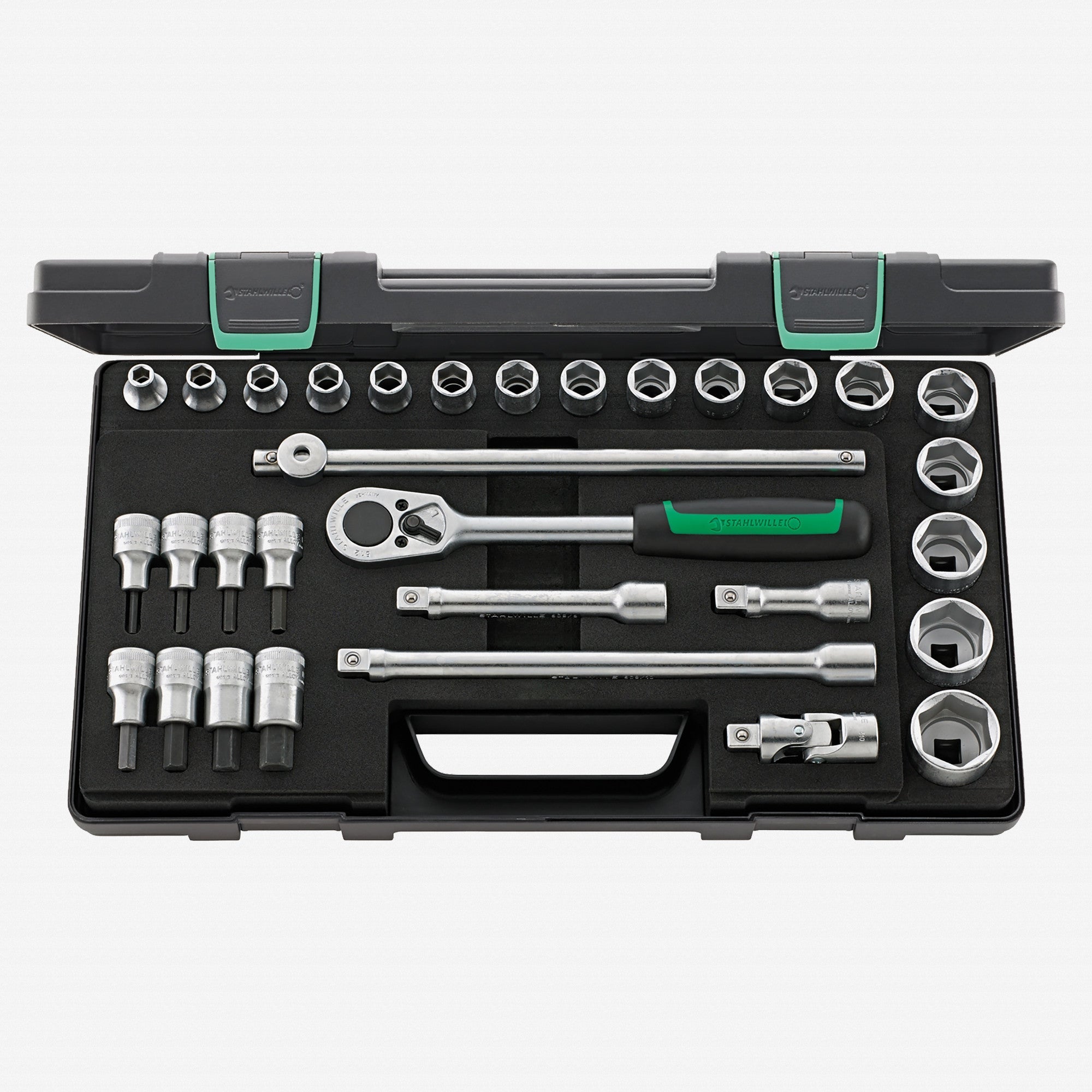 Stahlwille 52/54/25/6 Socket Set, 1/2" Drive, Metric, 8-32mm, 6-Point, 31 Pieces - ST96031239 - KC Tool
