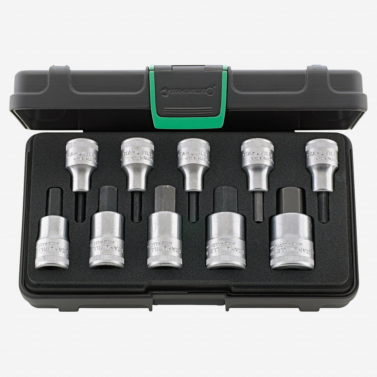 Stahlwille 54/10 1/2" Inside Hex Socket Set, 1/2" Drive, Metric, 4 - 19mm, 10 Pieces - ST96031508 - KC Tool