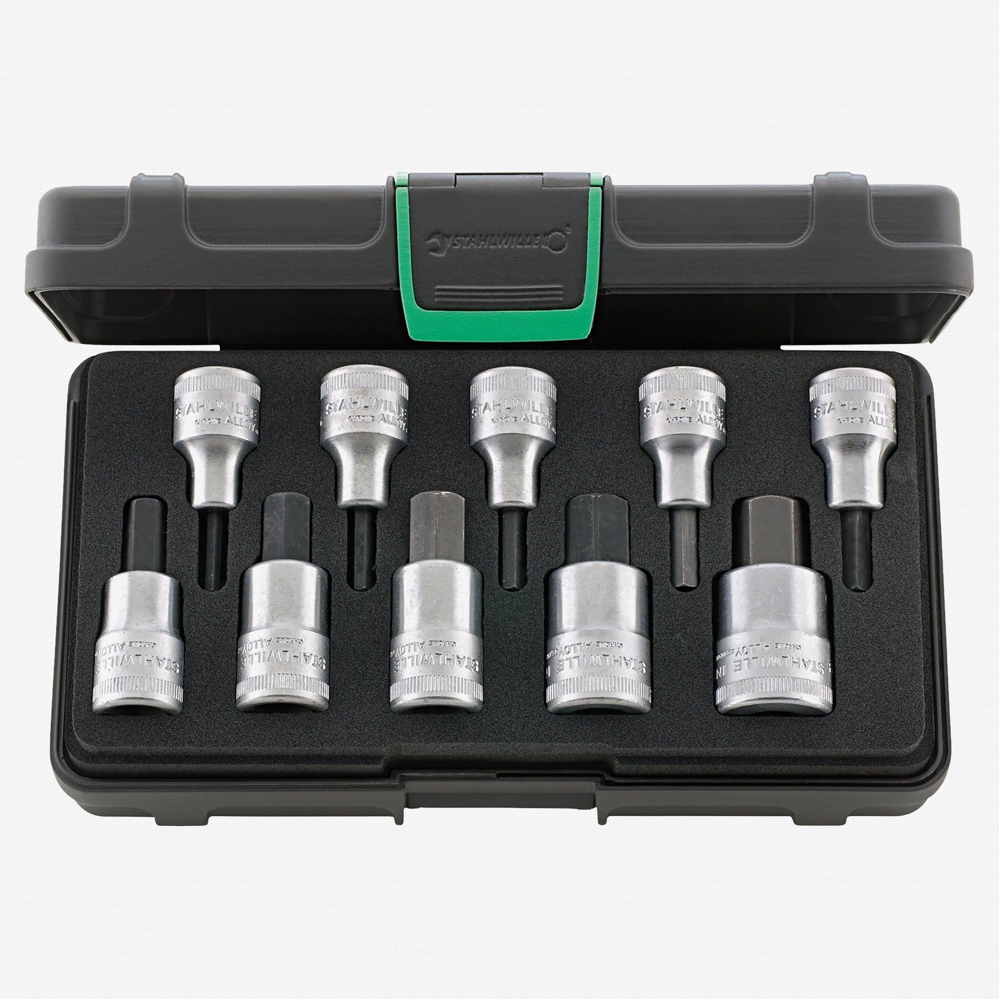 Stahlwille 54/10 1/2" Inside Hex Socket Set, 1/2" Drive, Metric, 4-19mm, 10 Pieces - ST96031508 - KC Tool
