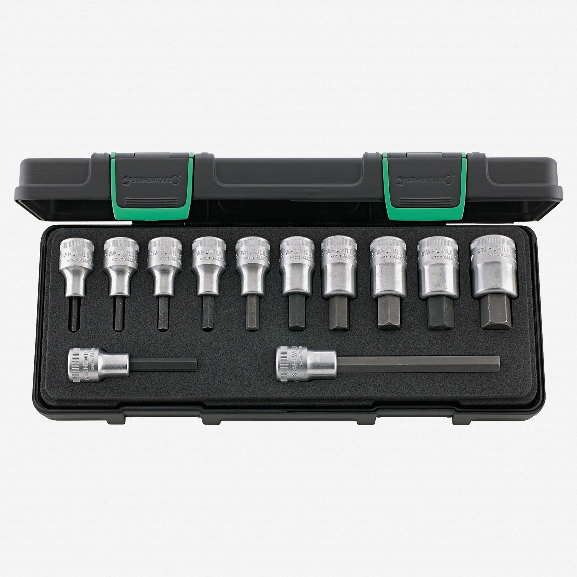 Stahlwille 54/12 1/2" Inside Hex Socket Set, 1/2" Drive, Metric, 4-19mm, 12 Pieces - ST96031503 - KC Tool