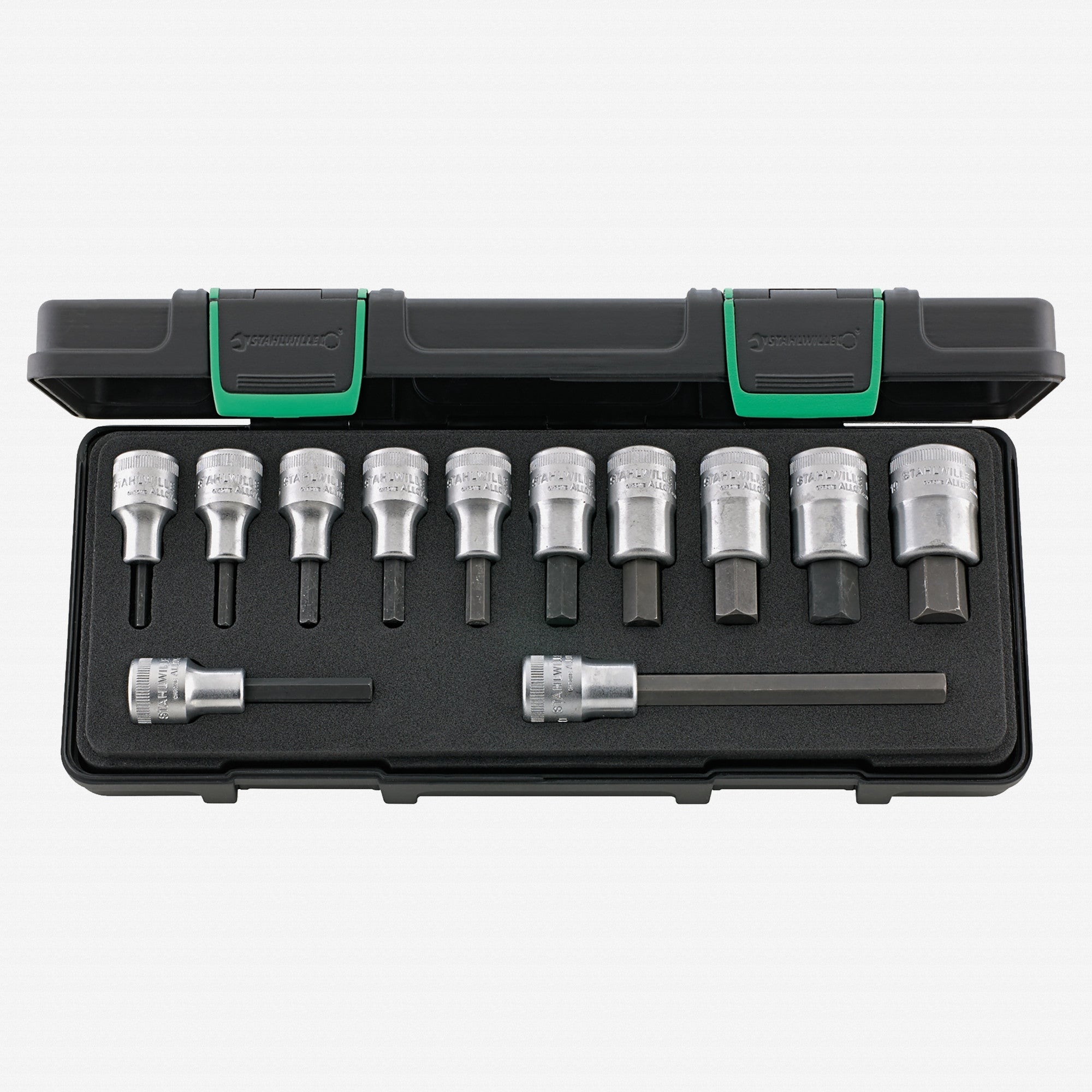 Stahlwille 54/12 1/2" Inside Hex Socket Set, 1/2" Drive, Metric, 4-19mm, 12 Pieces - ST96031503 - KC Tool