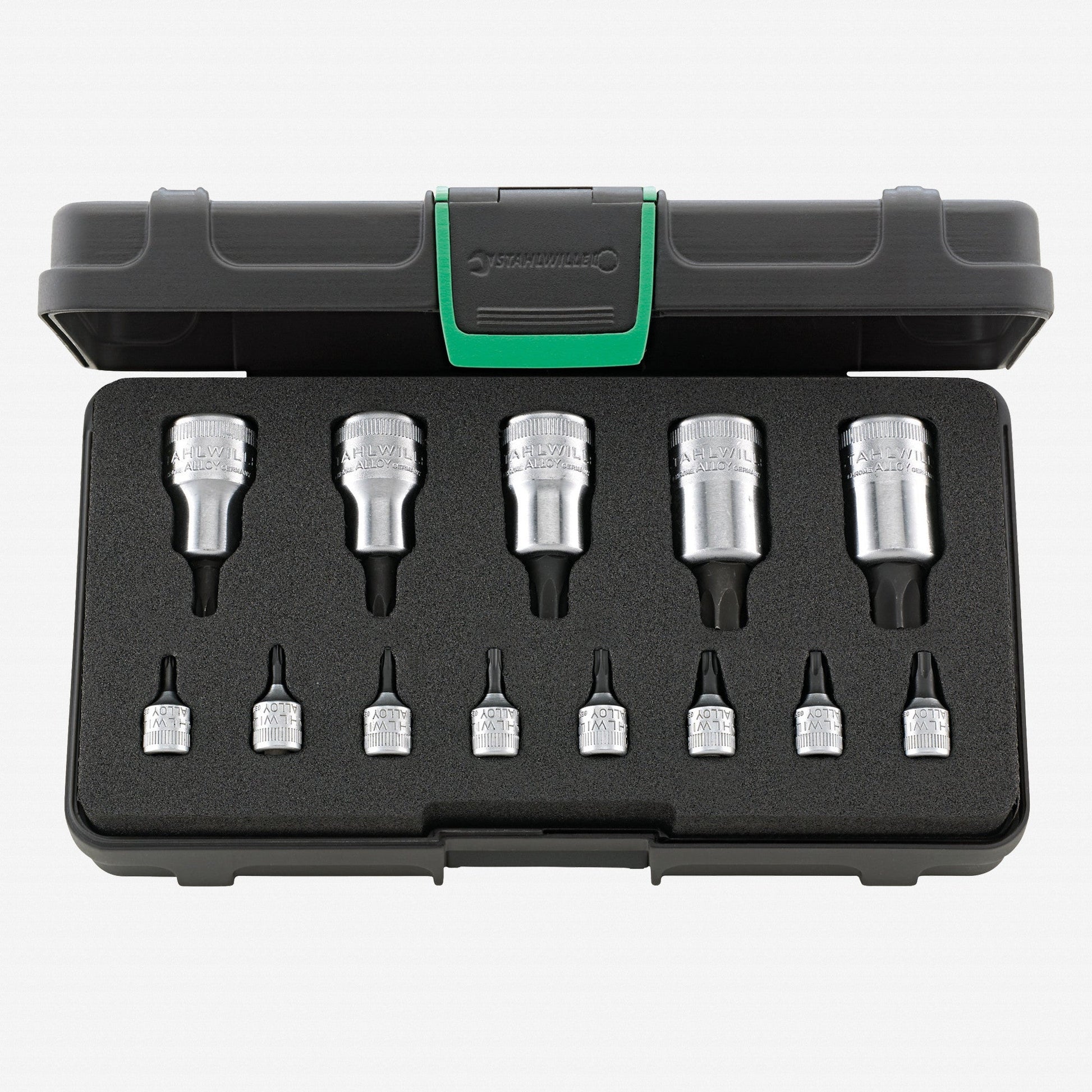 Stahlwille 54TX/44KTX/13 Inside TORX® Socket Set, 1/4" Drive, 1/2" Drive, T8 - T60, 13 Pieces - ST96011101 - KC Tool