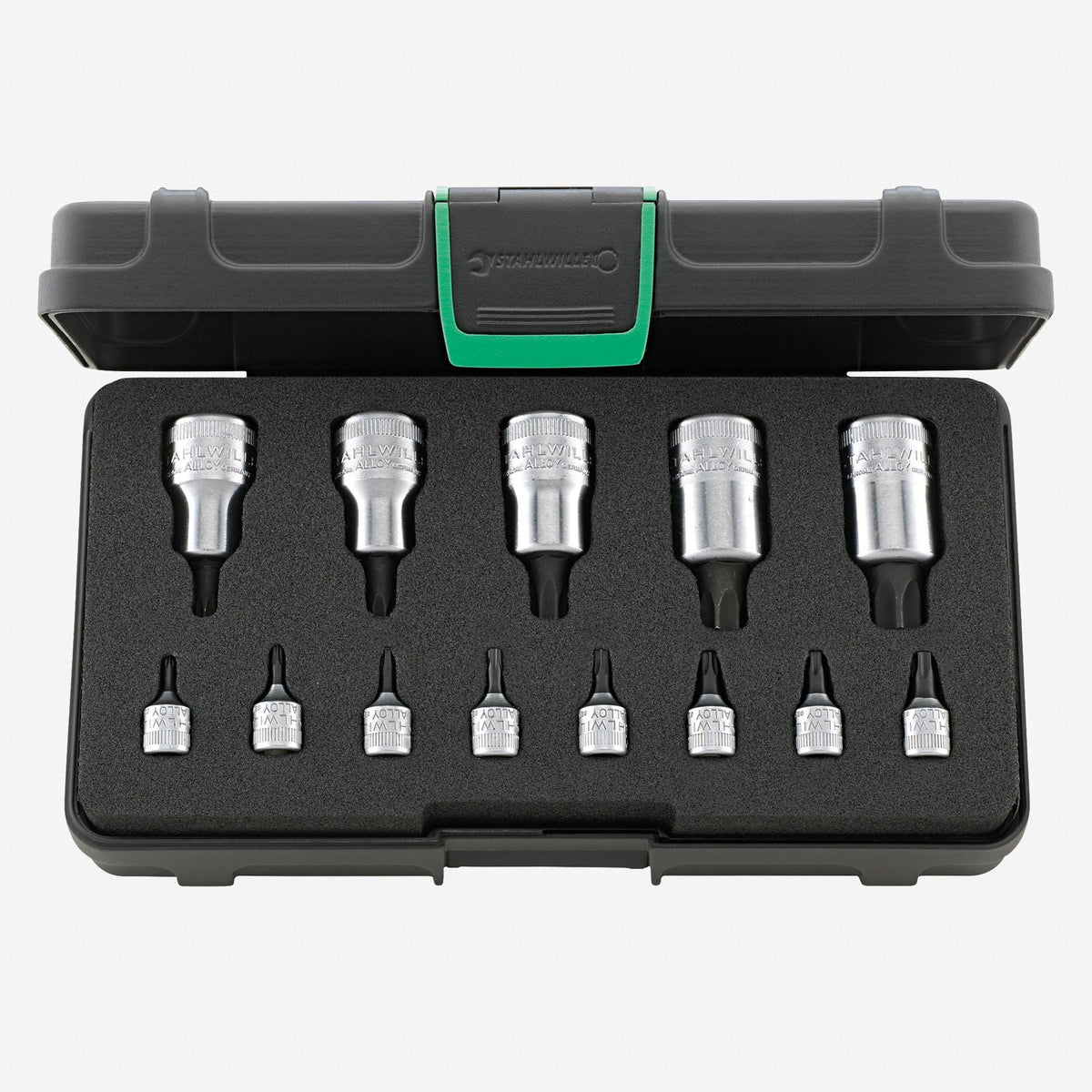 Stahlwille 54TX/44KTX/13 Inside TORX® Socket Set, 1/4" Drive, 1/2" Drive, T8 - T60, 13 Pieces - ST96011101 - KC Tool