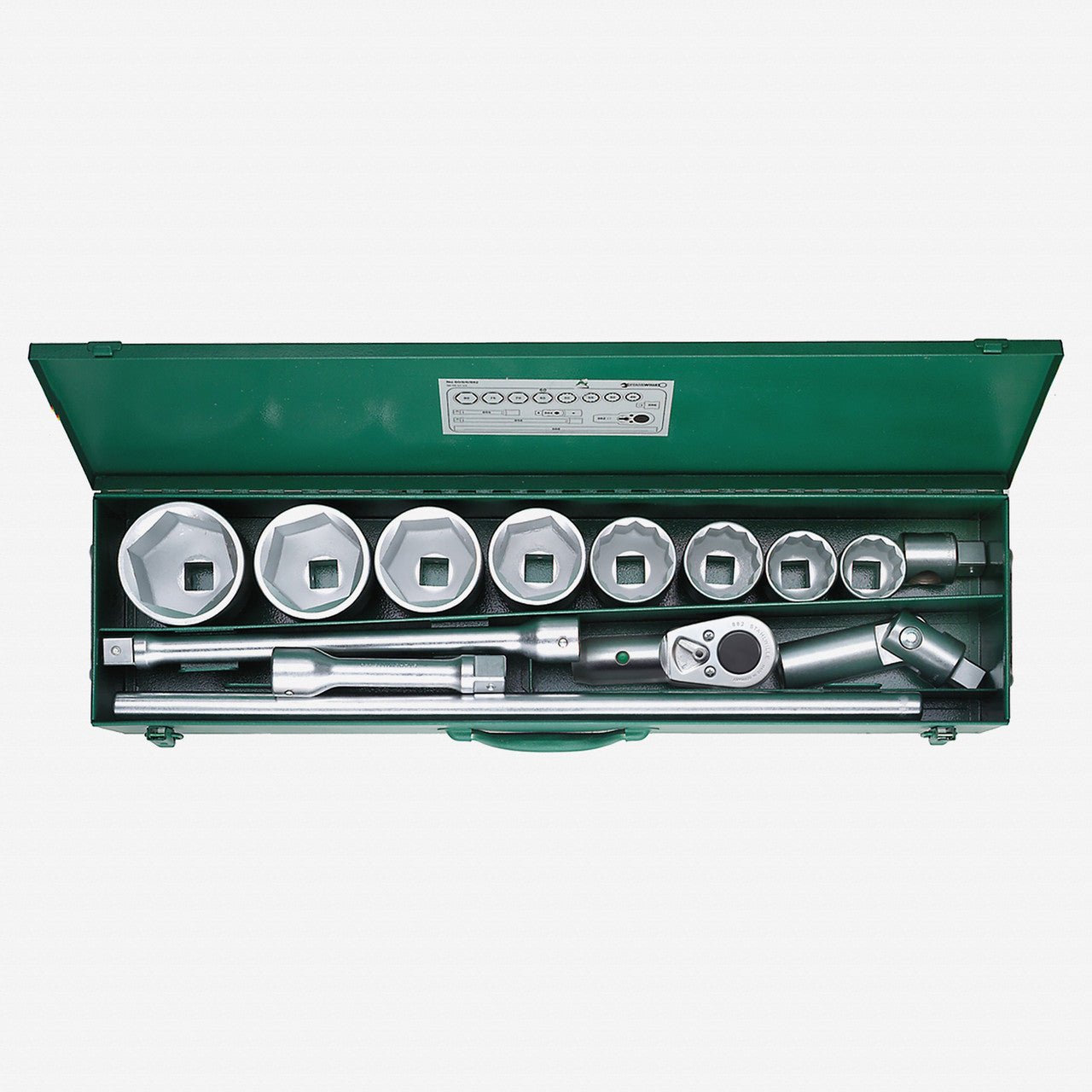 Stahlwille 60/8/6/882 Socket Set, 1" Drive, Metric, 46 - 80 mm, 14 Pieces - ST96060103 - KC Tool