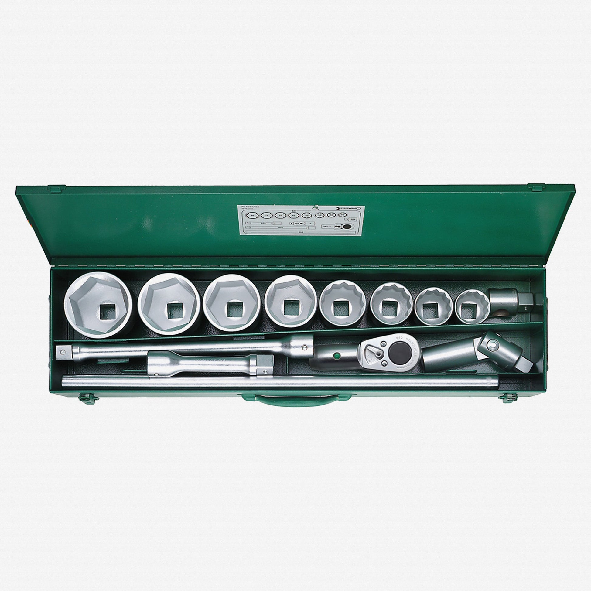 Stahlwille 60/8/6/882 Socket Set, 1" Drive, Metric, 46 - 80 mm, 14 Pieces - ST96060103 - KC Tool