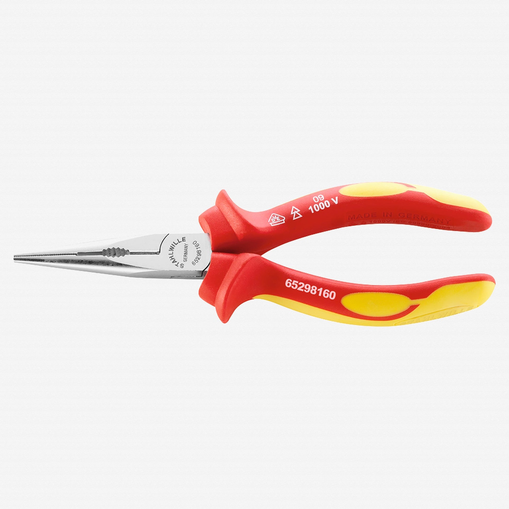 Stahlwille 6529 VDE Snipe Nose Pliers with Cutter, 160 mm - ST65298160 - KC Tool