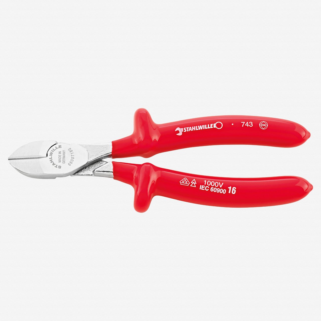 Stahlwille 6600 VDE side cutters, 180 mm - Dip - coated - ST66007180 - KC Tool