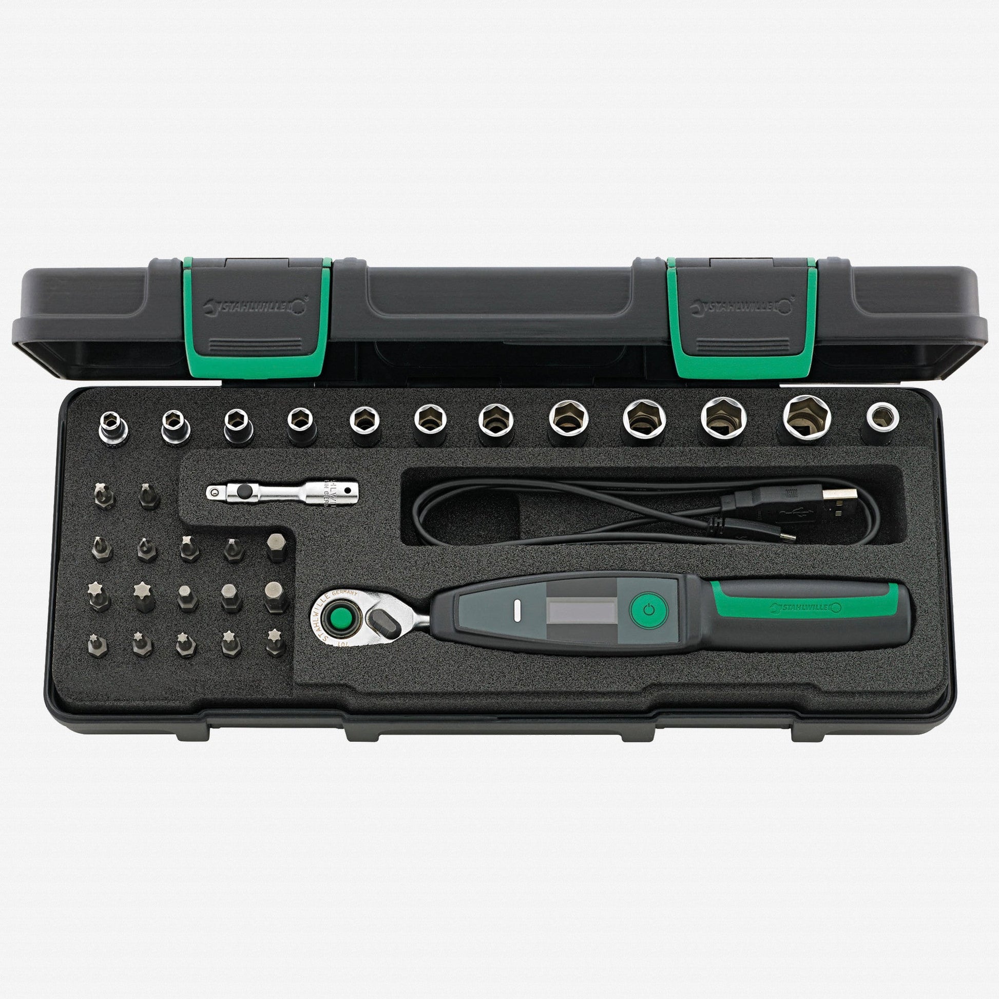 Stahlwille 701/32/1 Torque Wrench Set with SENSOTORK, 33 Pieces, 1/4" Drive, 1 - 20 Nm - ST96090005 - KC Tool