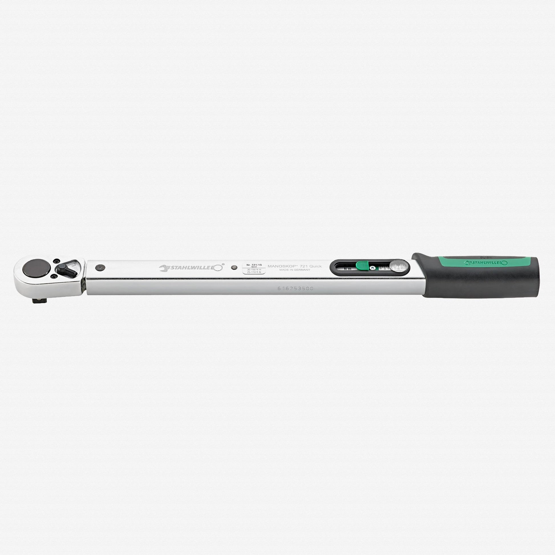 Stahlwille 721 Quick Standard MANOSKOP Torque Wrench, Size 15, 1/2" Drive, 30-150 Nm - ST50204015 - KC Tool