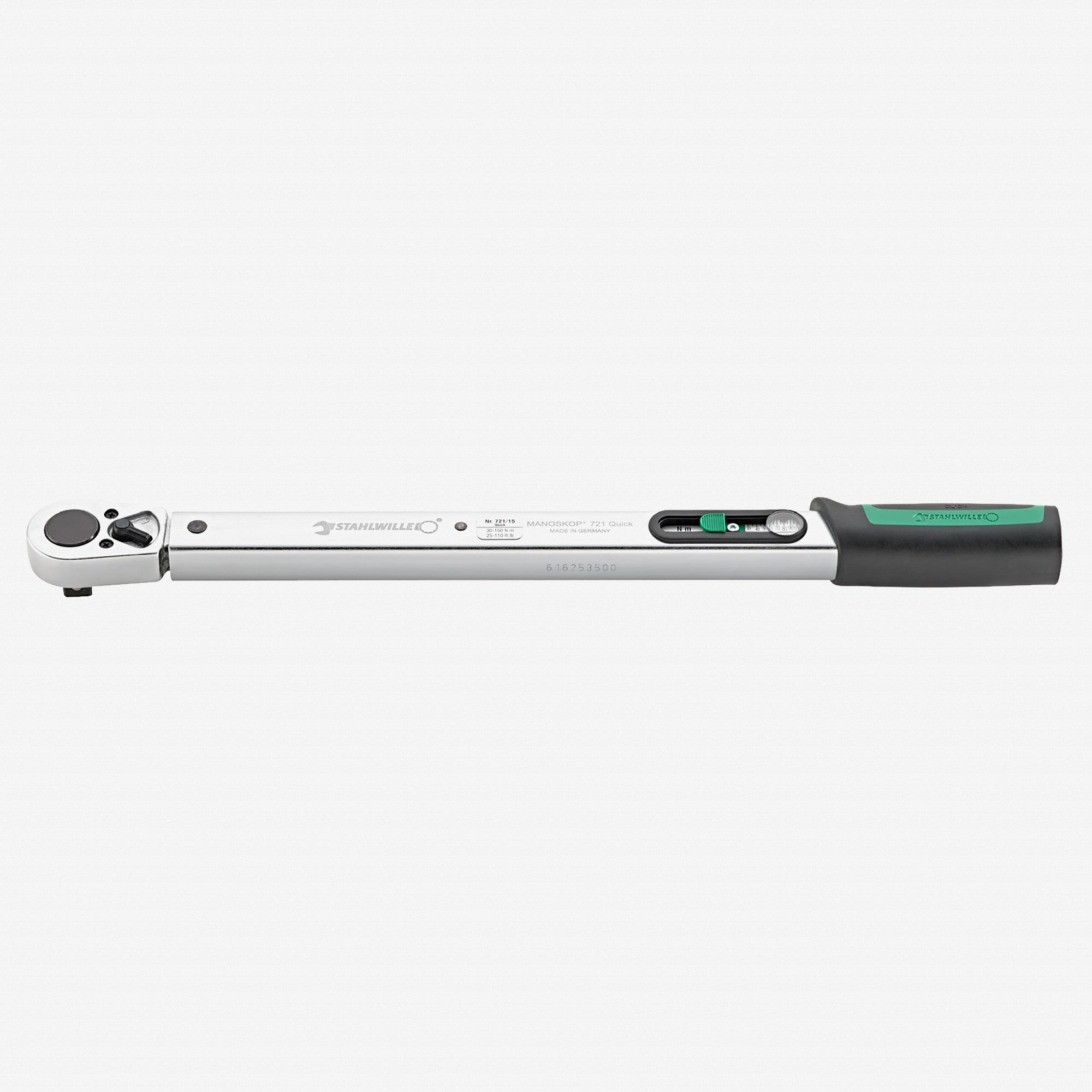 Stahlwille 721 Quick Standard MANOSKOP Torque Wrench, Size 15, 1/2" Drive, 30-150 Nm - ST50204015 - KC Tool