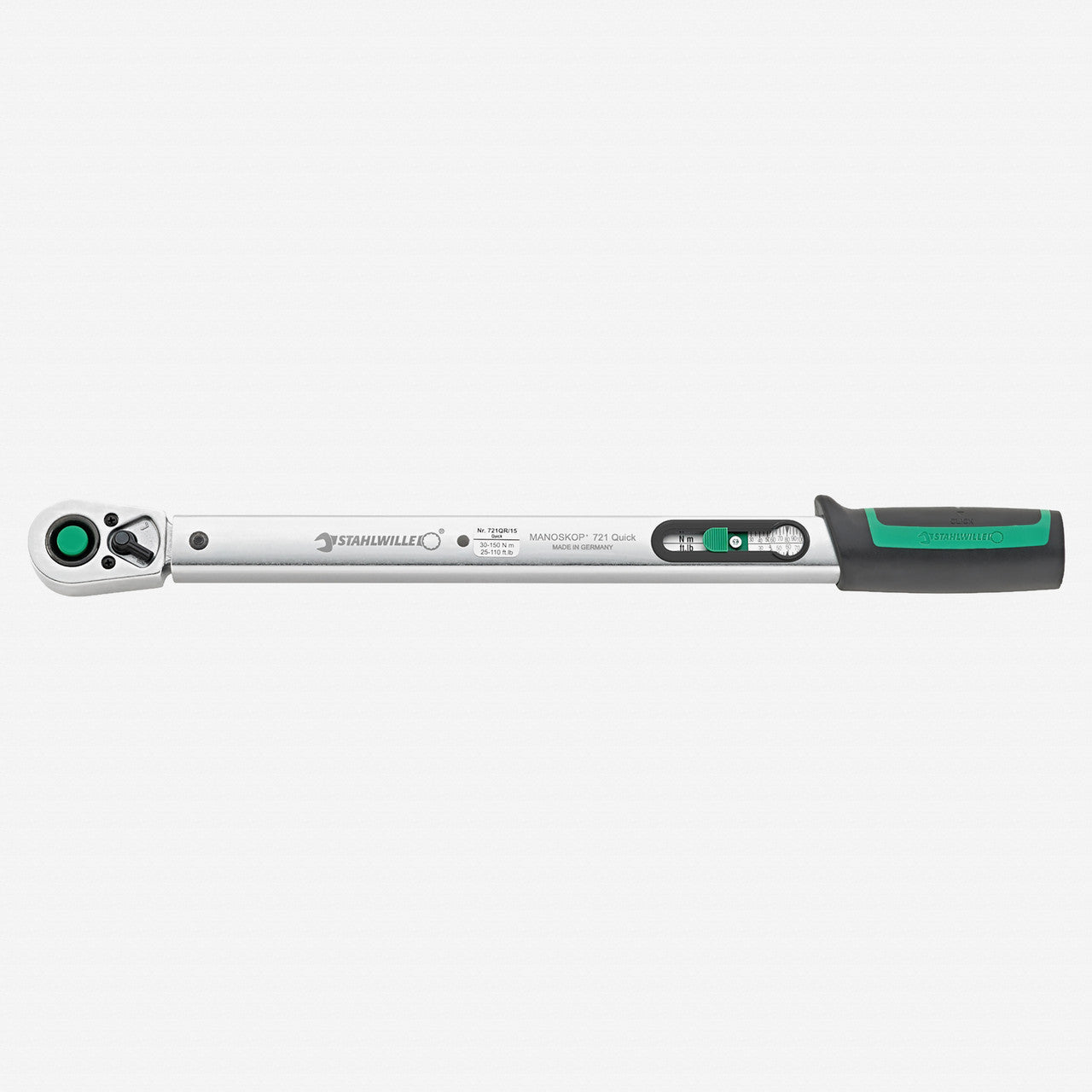 Stahlwille 721QR Quick Standard MANOSKOP Torque Wrench, 1/2" Drive, 30 - 150 Nm - ST50204115 - KC Tool