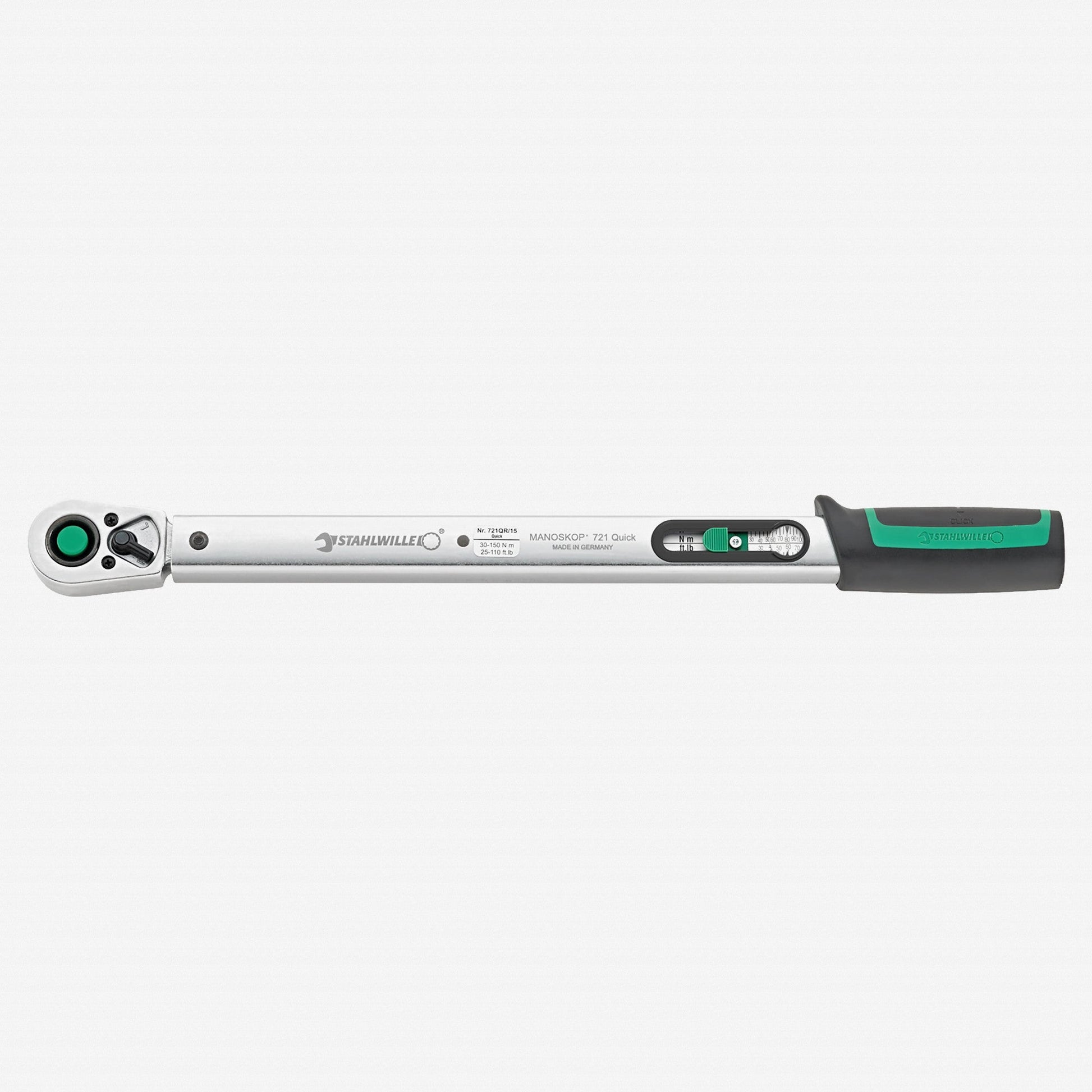 Stahlwille 721QR Quick Standard MANOSKOP Torque Wrench, 1/2" Drive, 30-150 Nm - ST50204115 - KC Tool