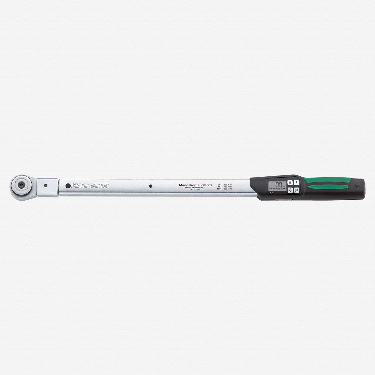 Stahlwille 730DR Service/Series MANOSKOP torque wrench, size 20; 20 - 200 Nm, 14x18 mm - ST96501820 - KC Tool