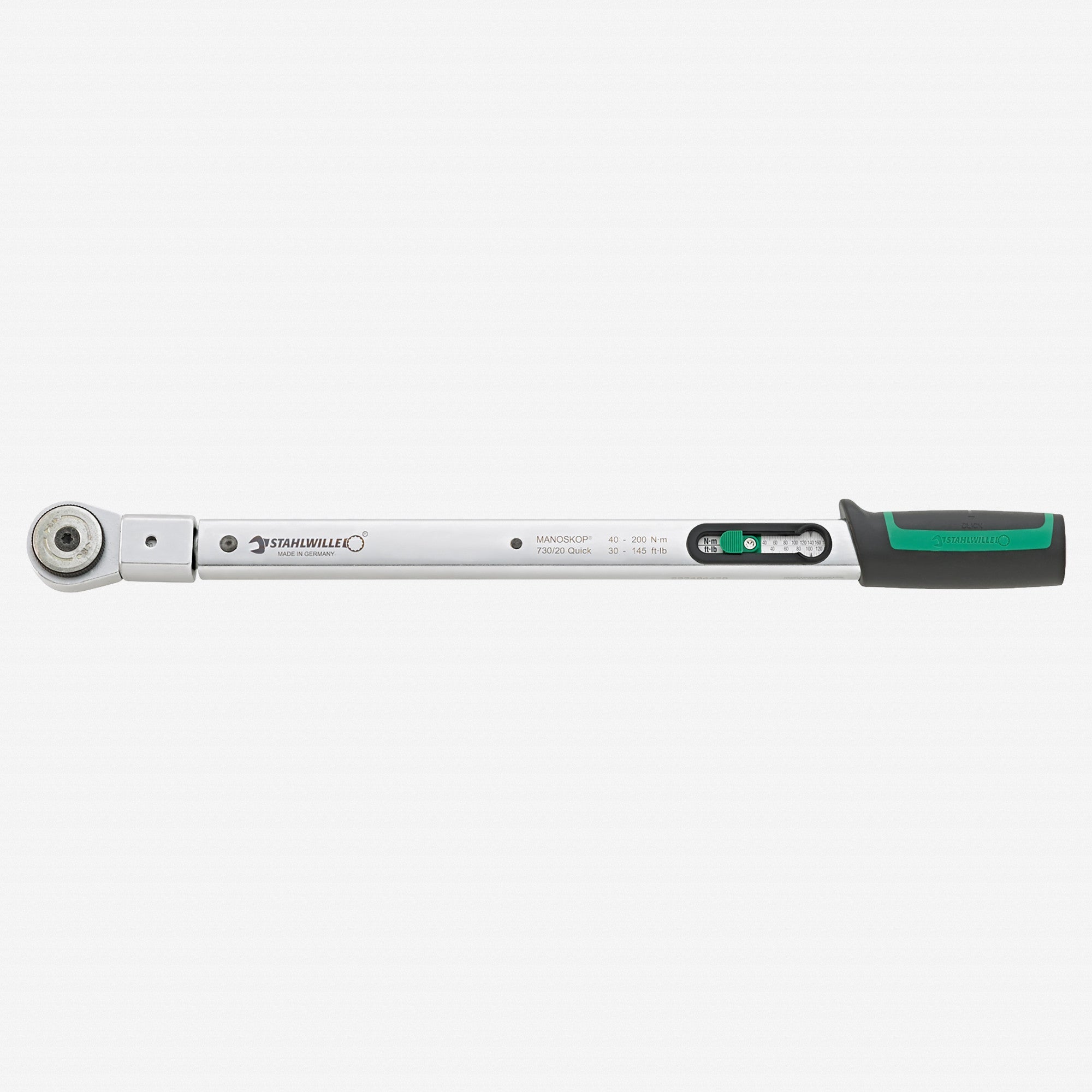 Stahlwille 730R/20 Quick SERVICE-MANOSKOP Torque Wrench, 1/2" Drive, 40-200 Nm - ST96504020 - KC Tool