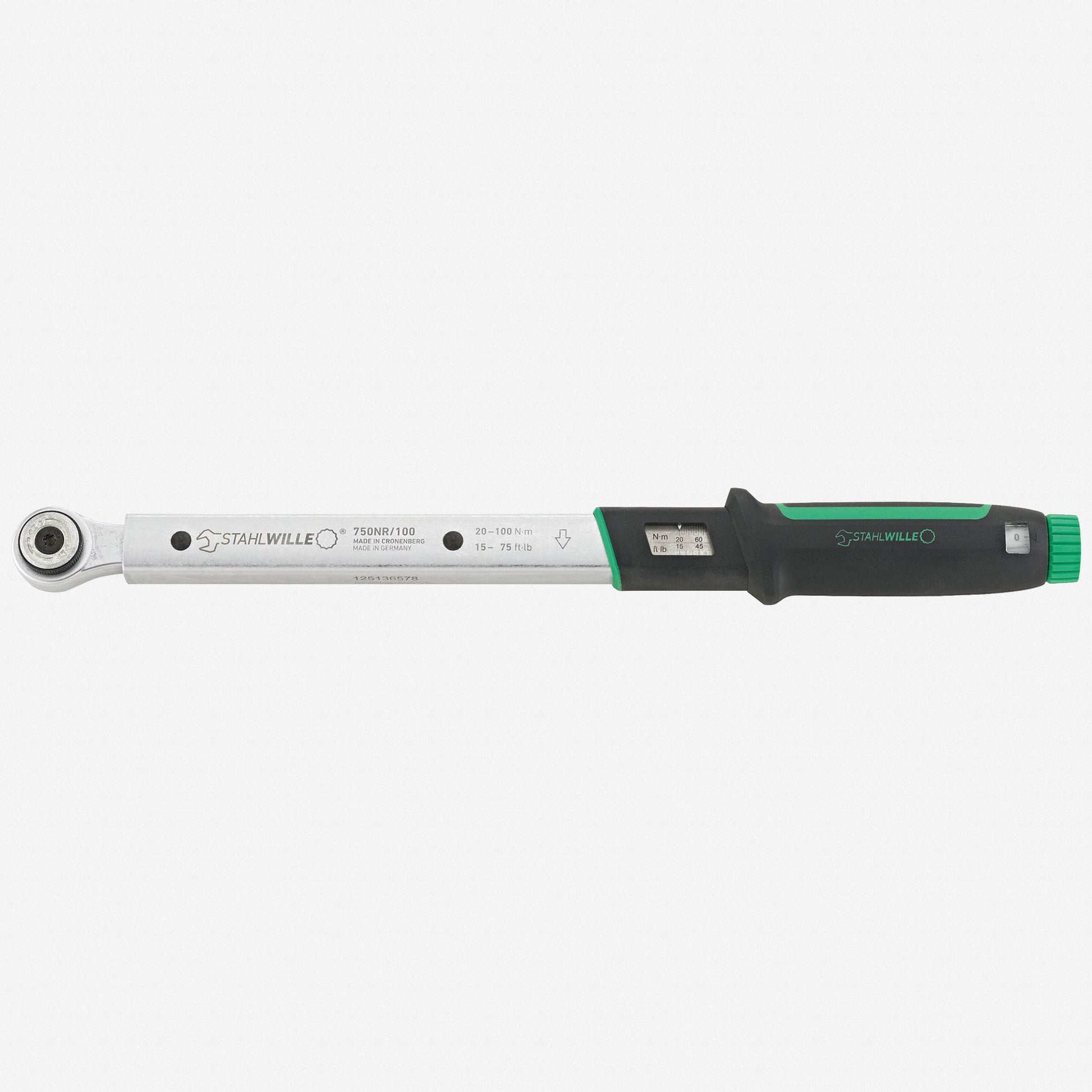 Stahlwille 750NR/100 Torque Wrench, 3/8" Drive, 20-100 Nm - ST50021003 - KC Tool