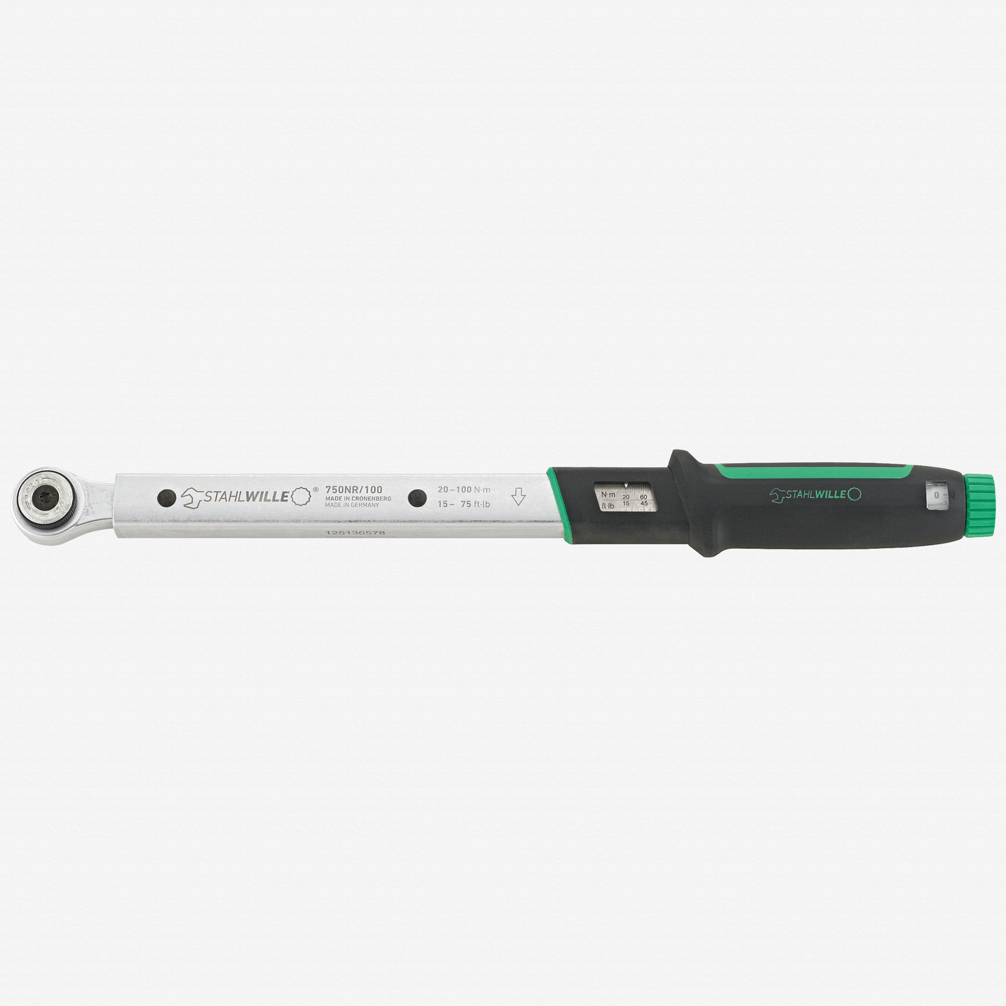 Stahlwille 750NR/100 Torque Wrench, 3/8" Drive, 20-100 Nm - ST50021003 - KC Tool