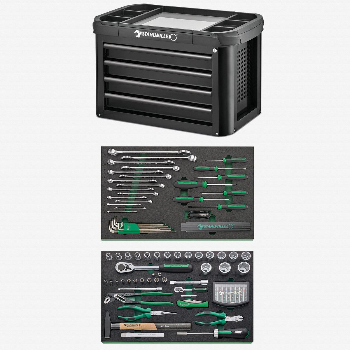 Stahlwille 93/130 Top Box with Tool Set, 130 Pieces - ST98830189 - KC Tool