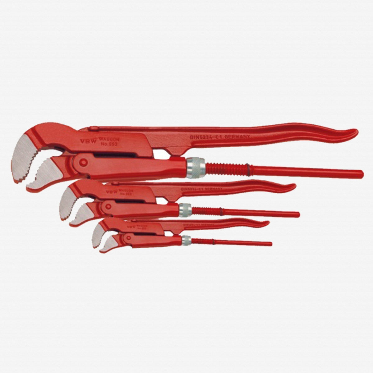 Stahlwille 991952 S-Shaped Pipe Wrench Set, 3 Pieces - ST87991952 - KC Tool