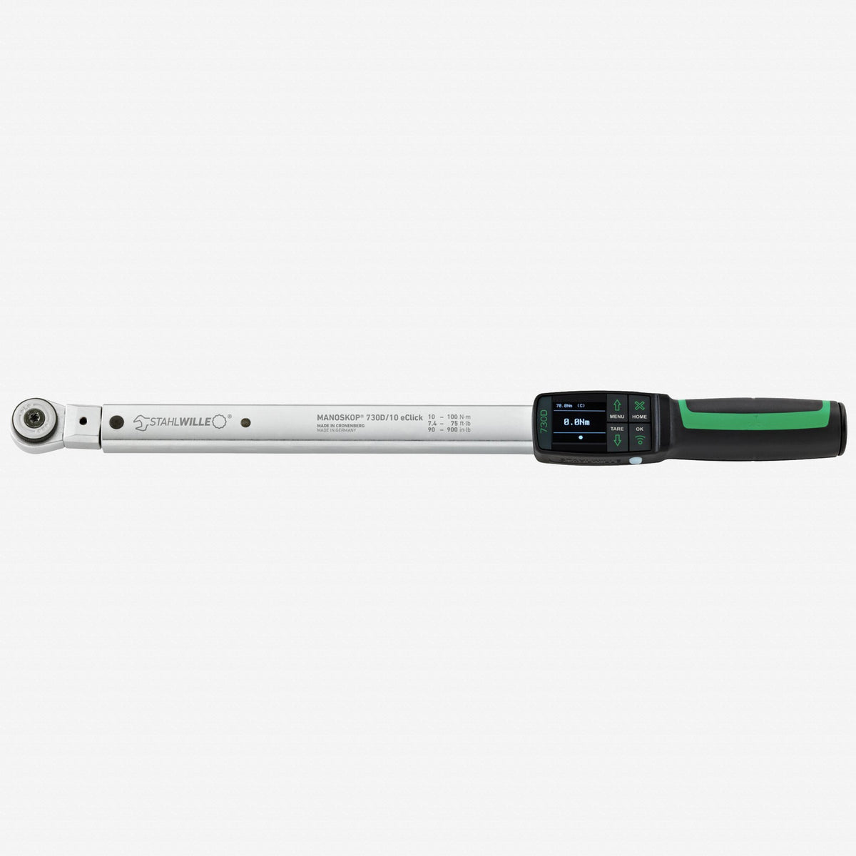 Stahlwille MANOSKOP 730DR/10 eClick Electromechanical Torque Wrench with 1/2" Ratchet Insert, 10 - 100 Nm - ST96501210 - KC Tool