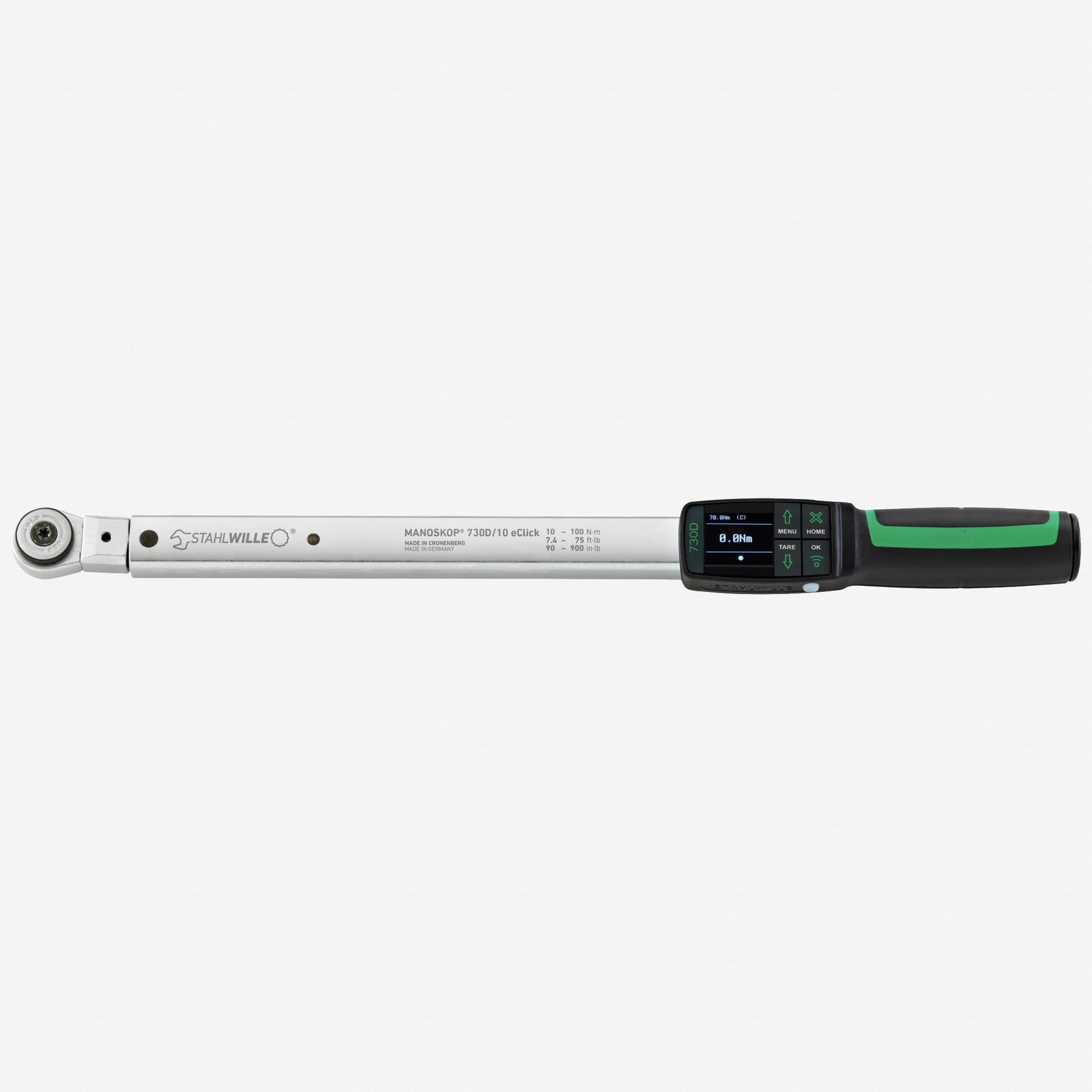 Stahlwille MANOSKOP 730DR/10 eClick Electromechanical Torque Wrench with 1/2" Ratchet Insert, 10 - 100 Nm - ST96501210 - KC Tool