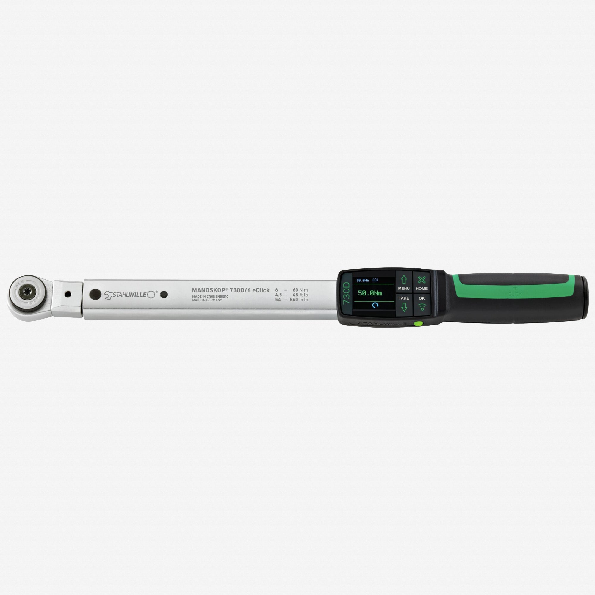 Stahlwille MANOSKOP 730DR/6 eClick Electromechanical Torque Wrench with 3/8" Ratchet Insert, 6 - 60 Nm - ST96501206 - KC Tool