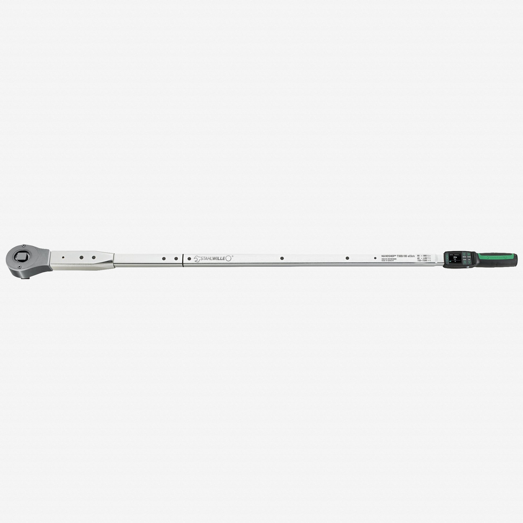 Stahlwille MANOSKOP 730DR/80 eClick Electromechanical Torque Wrench with 3/4" Ratchet Insert, 80 - 800 Nm - ST96501280 - KC Tool