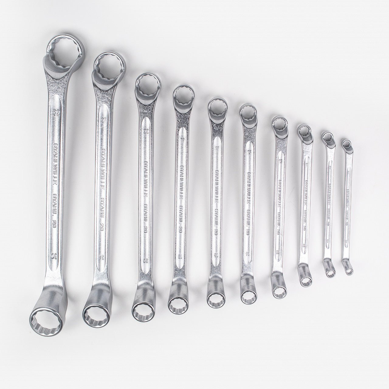 Stahlwille STABIL 20/10 Double - ended Ring Spanner Set, Metric, 6 - 32 mm, 10 Pieces - ST96410407 - KC Tool
