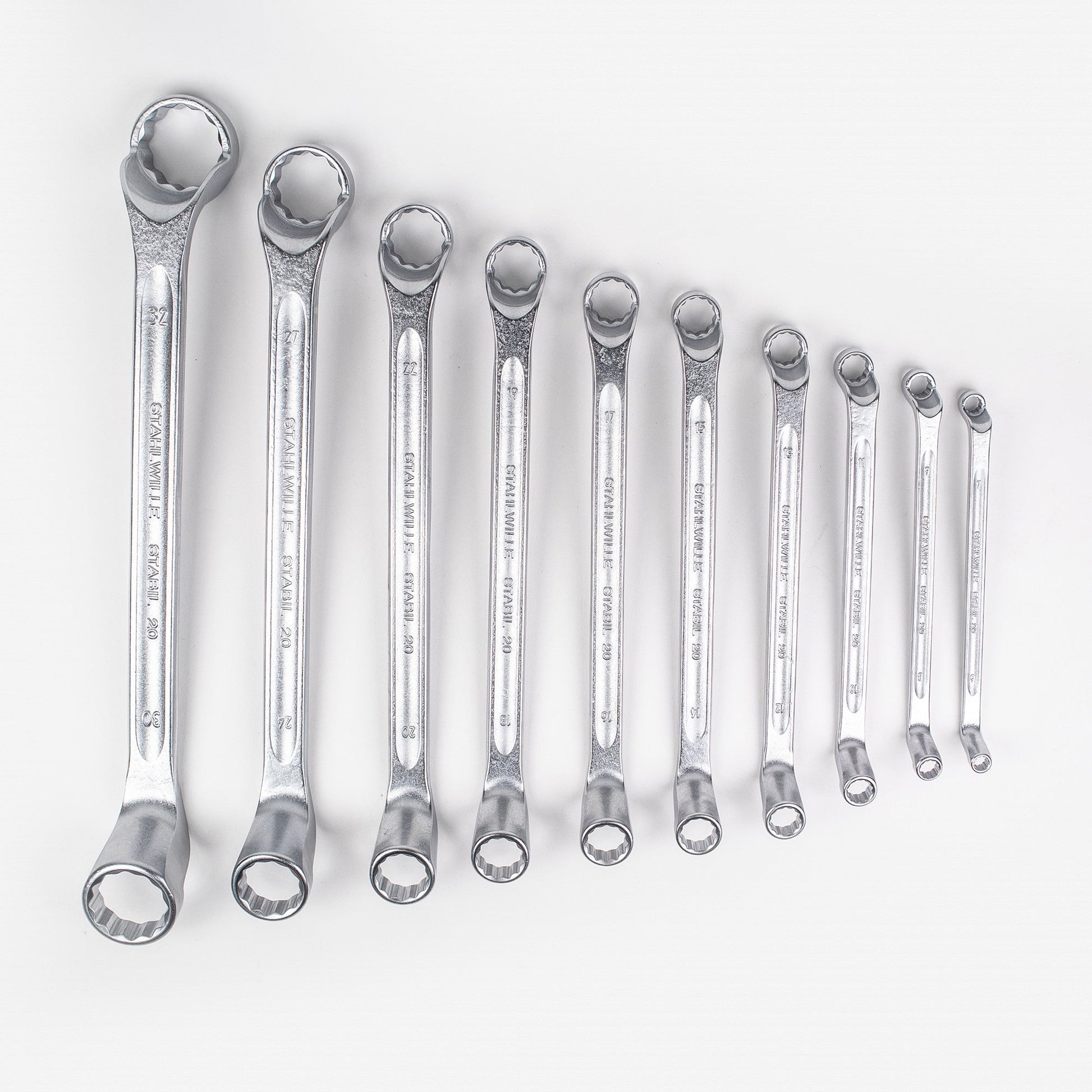Stahlwille STABIL 20/10 Double-ended Ring Spanner Set, Metric, 6 - 32 mm, 10 Pieces - ST96410407 - KC Tool