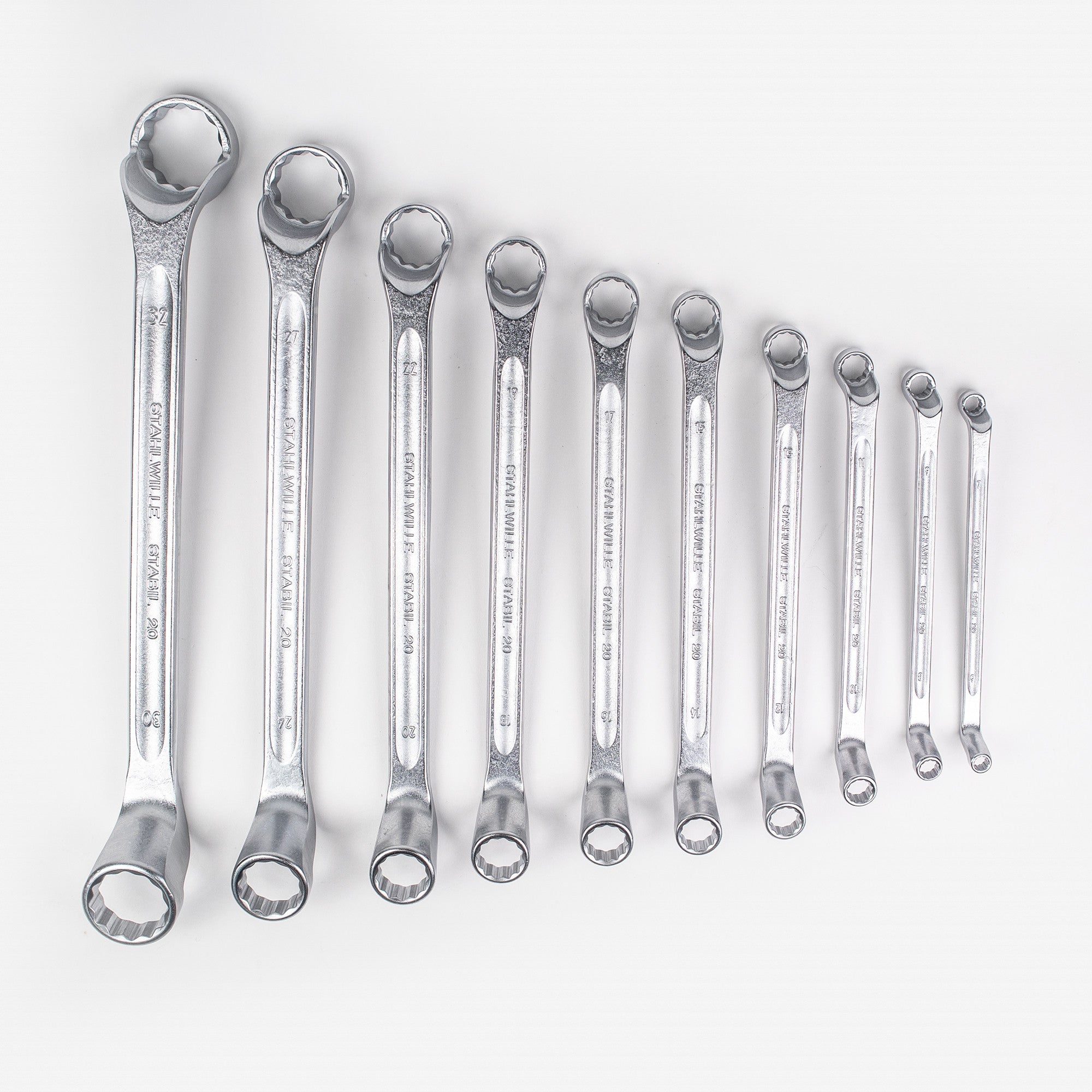 Stahlwille STABIL 20/10 Double-ended Ring Spanner Set, Metric, 6 - 32 mm, 10 Pieces - ST96410407 - KC Tool