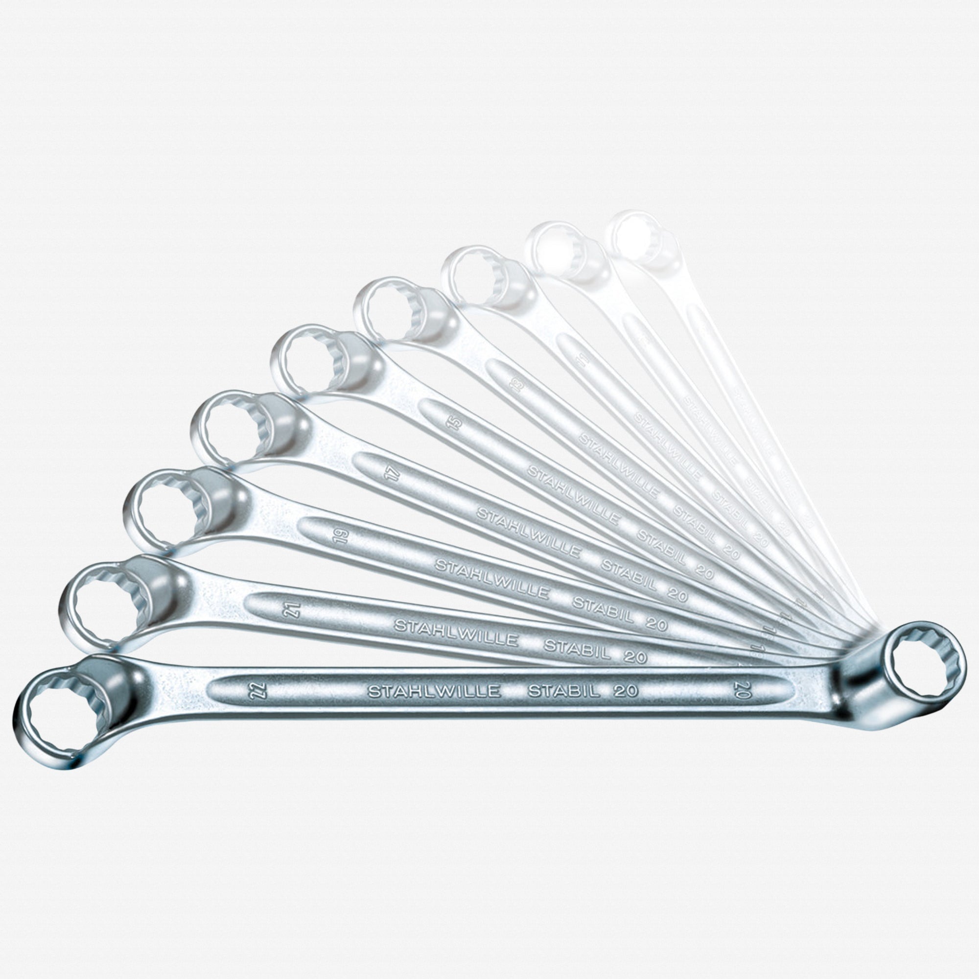 Stahlwille STABIL 20/12 Double Ended Ring Spanner Set, Metric, 6 - 32 mm, 12 Pieces - ST96410406 - KC Tool