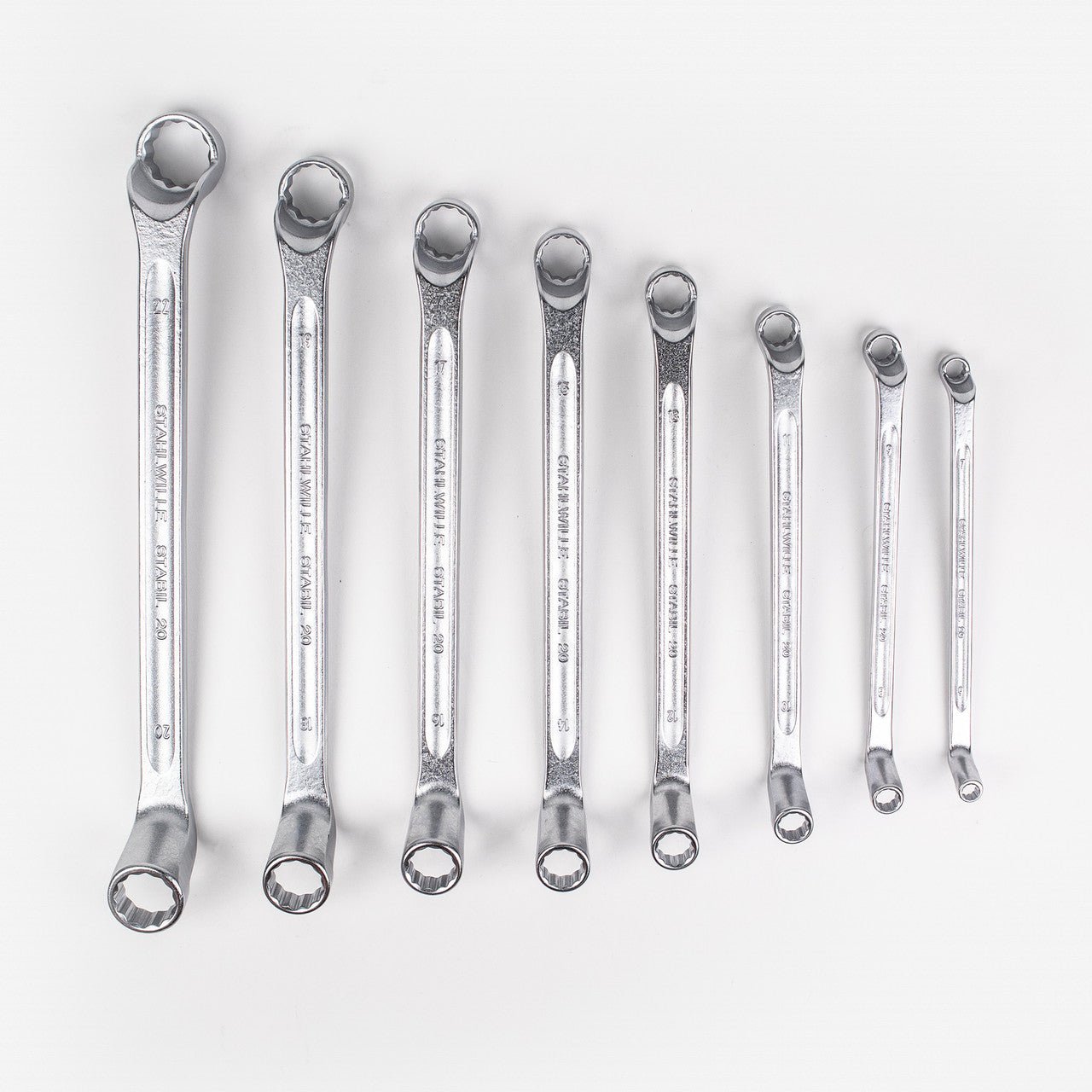 Stahlwille STABIL 20/8 Double - ended Ring Spanner Set, Metric, 6 - 22 mm, 8 Pieces - ST96410405 - KC Tool